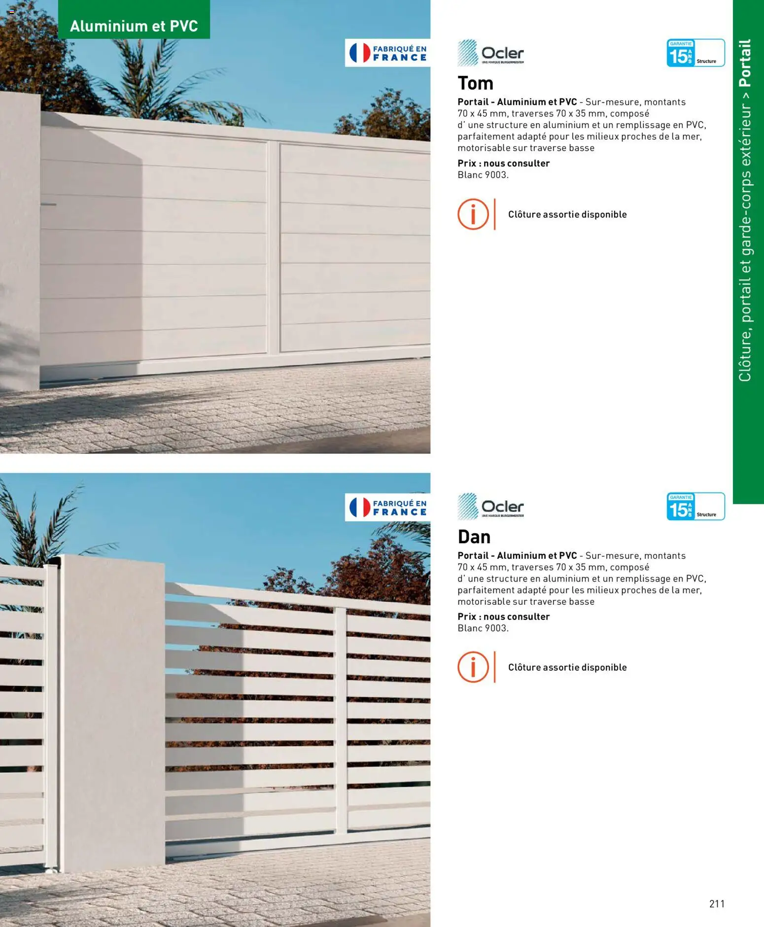 {H1} | Page: 211 | Produits: Portail, Clôture