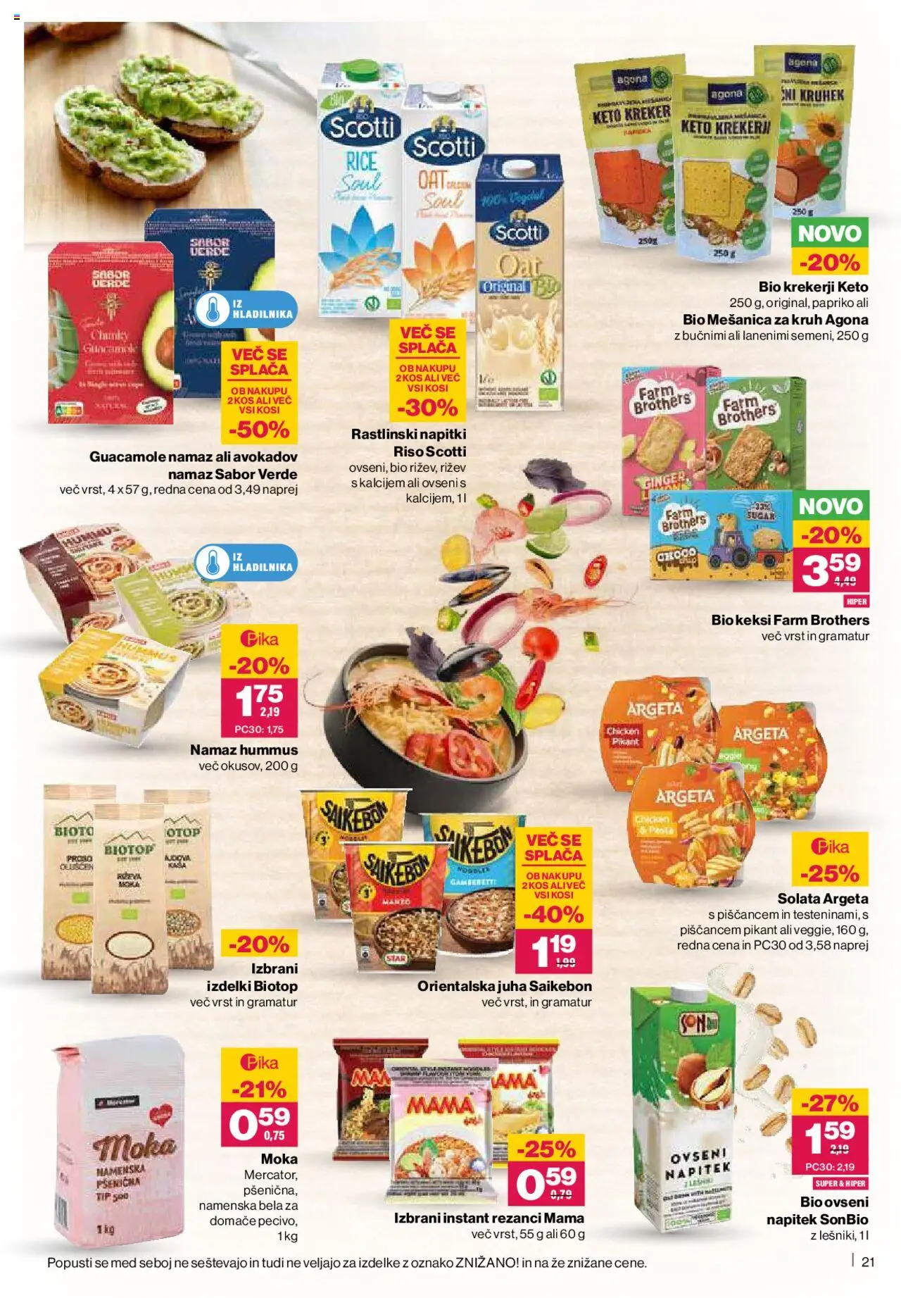 Novi Mercator katalog ponudbe – veljaven od 16.10.2025 | Stran: 23 | Izdelki: Keksi, Moka, Namaz, Solata