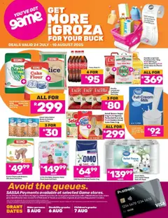 Preview of Game specials valid from 24.07.2025