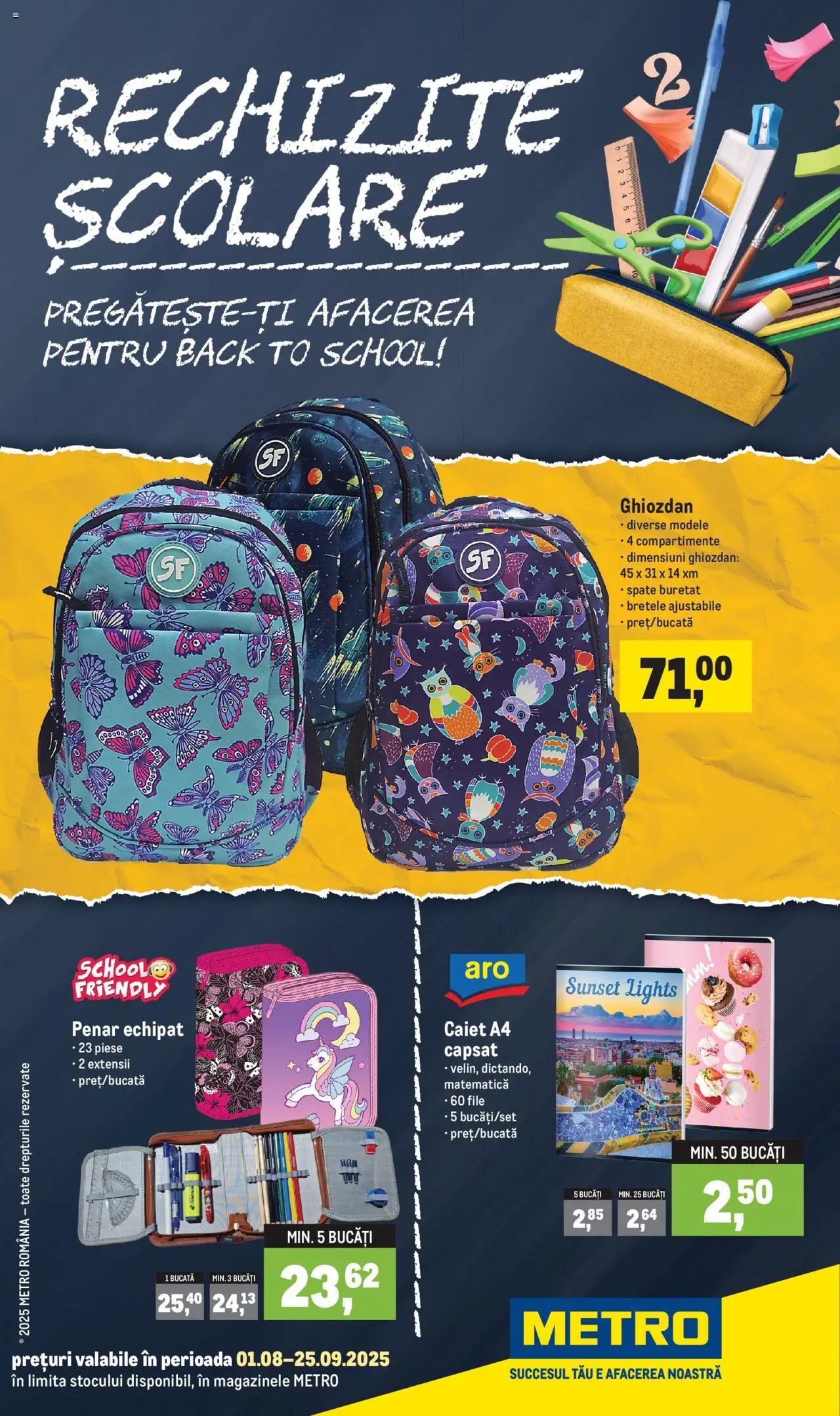 Noul catalog Metro – valabil de la 01.08.2025 | Pagină: 1 | Produse: Ghiozdan
