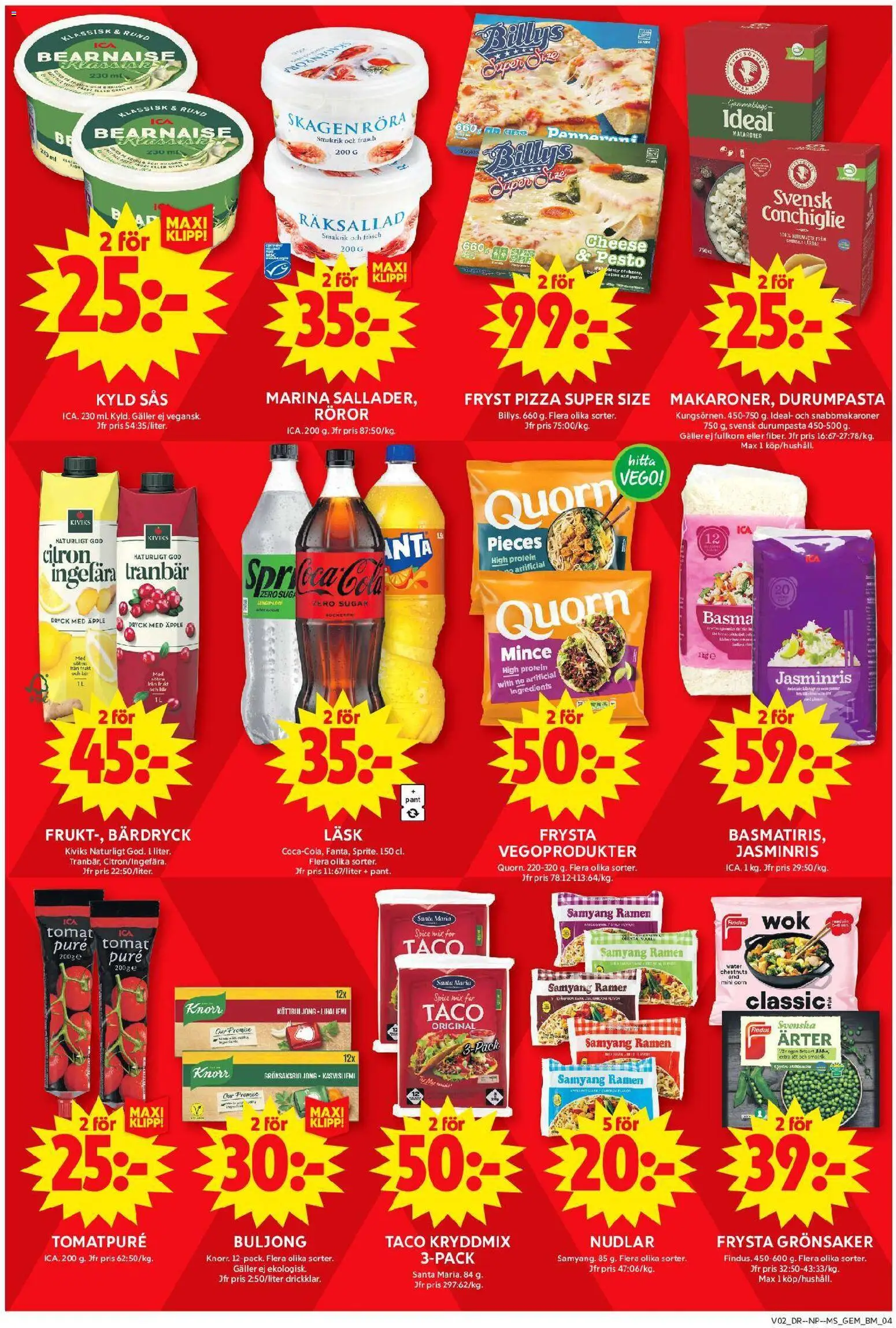 ICA Maxi reklamblad aktuell från 05.01.2026 | Sida: 4 | Produkter: Makaroner, Pizza, Äpple, Citron