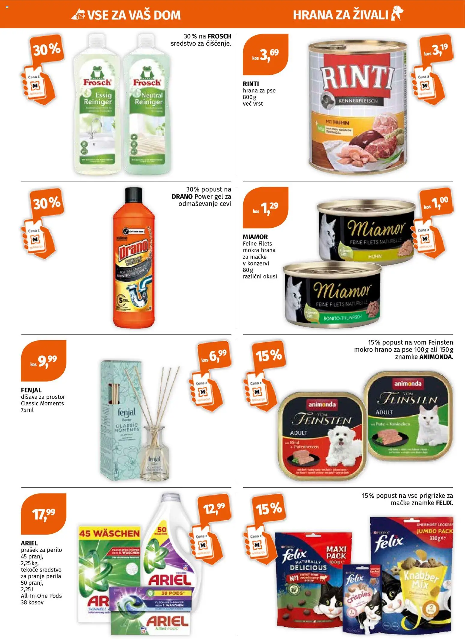 Novi Müller katalog ponudbe – veljaven od 20.04.2026 | Stran: 8 | Izdelki: Hrana za mačke, Hrana za pse, Prašek, Detergent