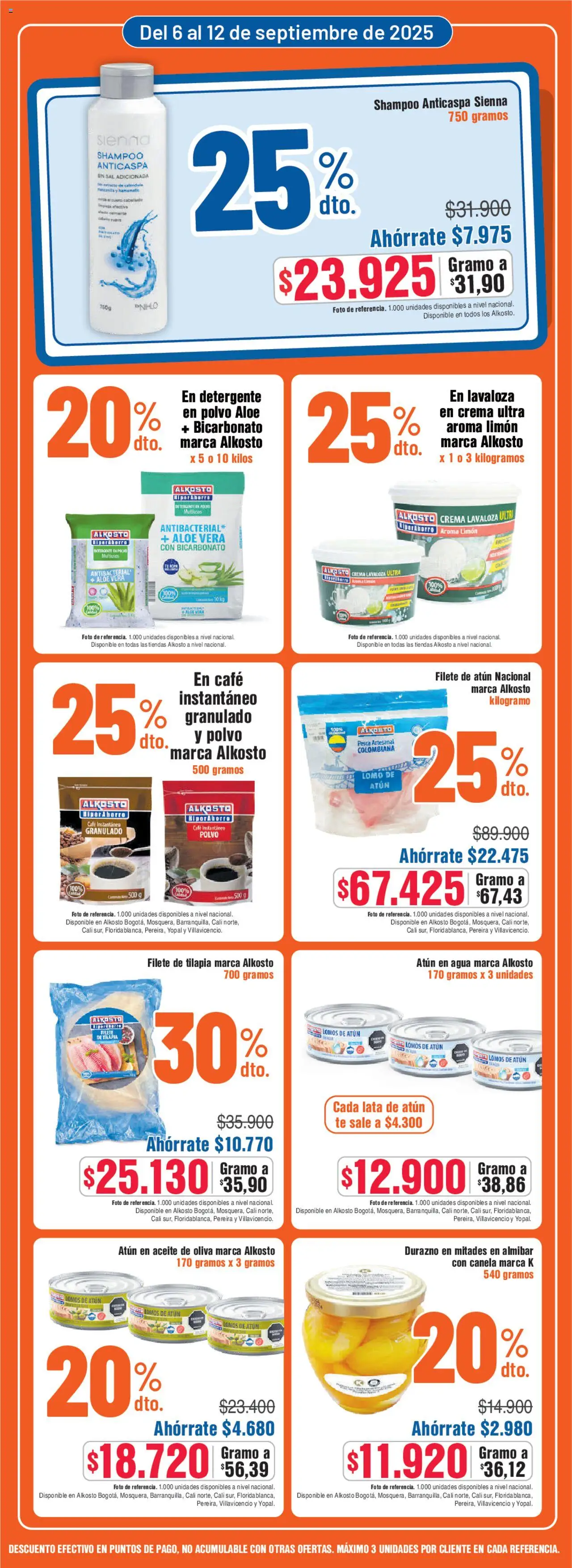 Alkosto folleto │ válido desde el 06.09.2025 | Página: 4 | Productos: Polvo, Aceite, Té, Filete