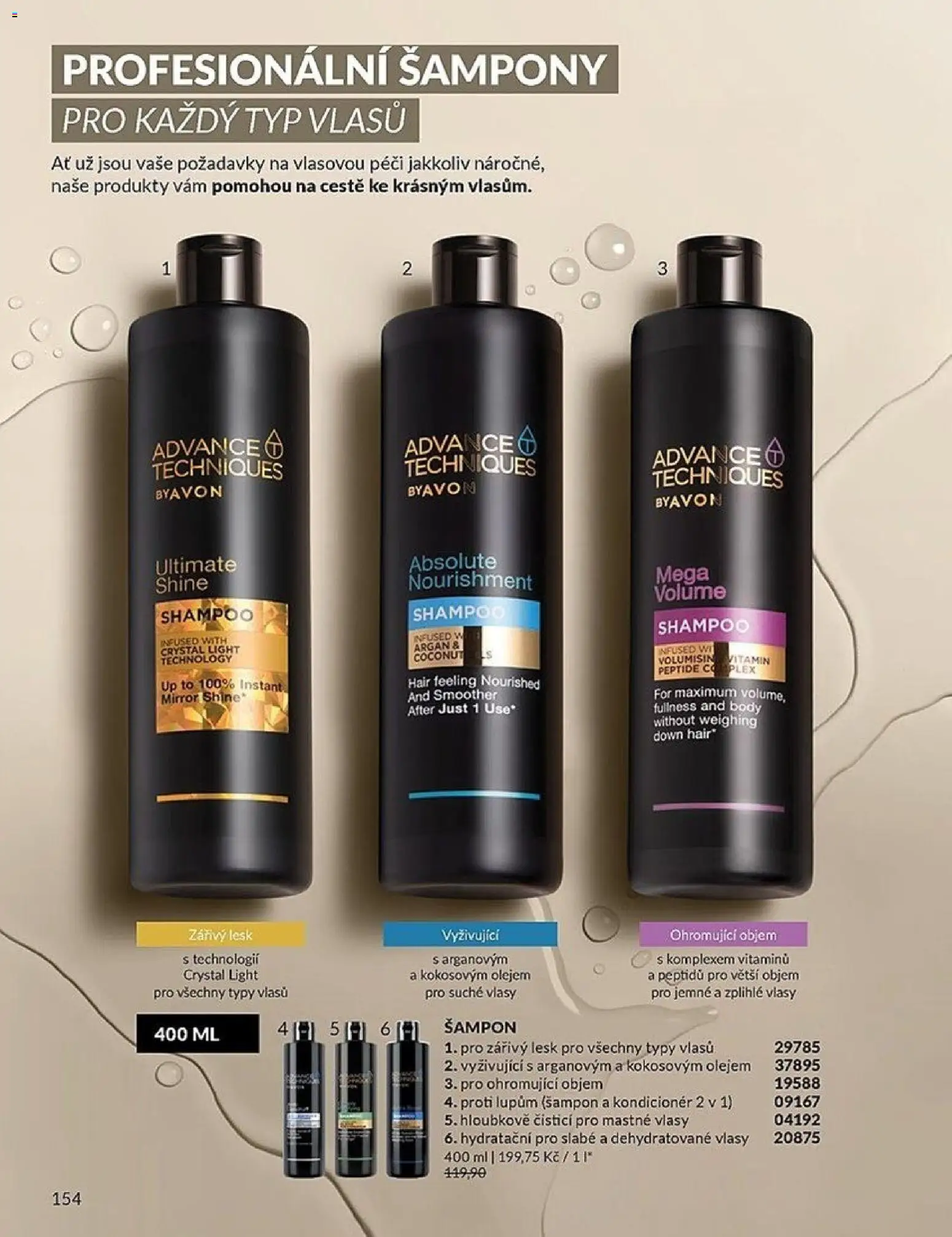 Avon katalog 1/2026 od 01.01.2026 | Strana: 154 | Produkty: Body, Šampony, Šampon, Kondicionér