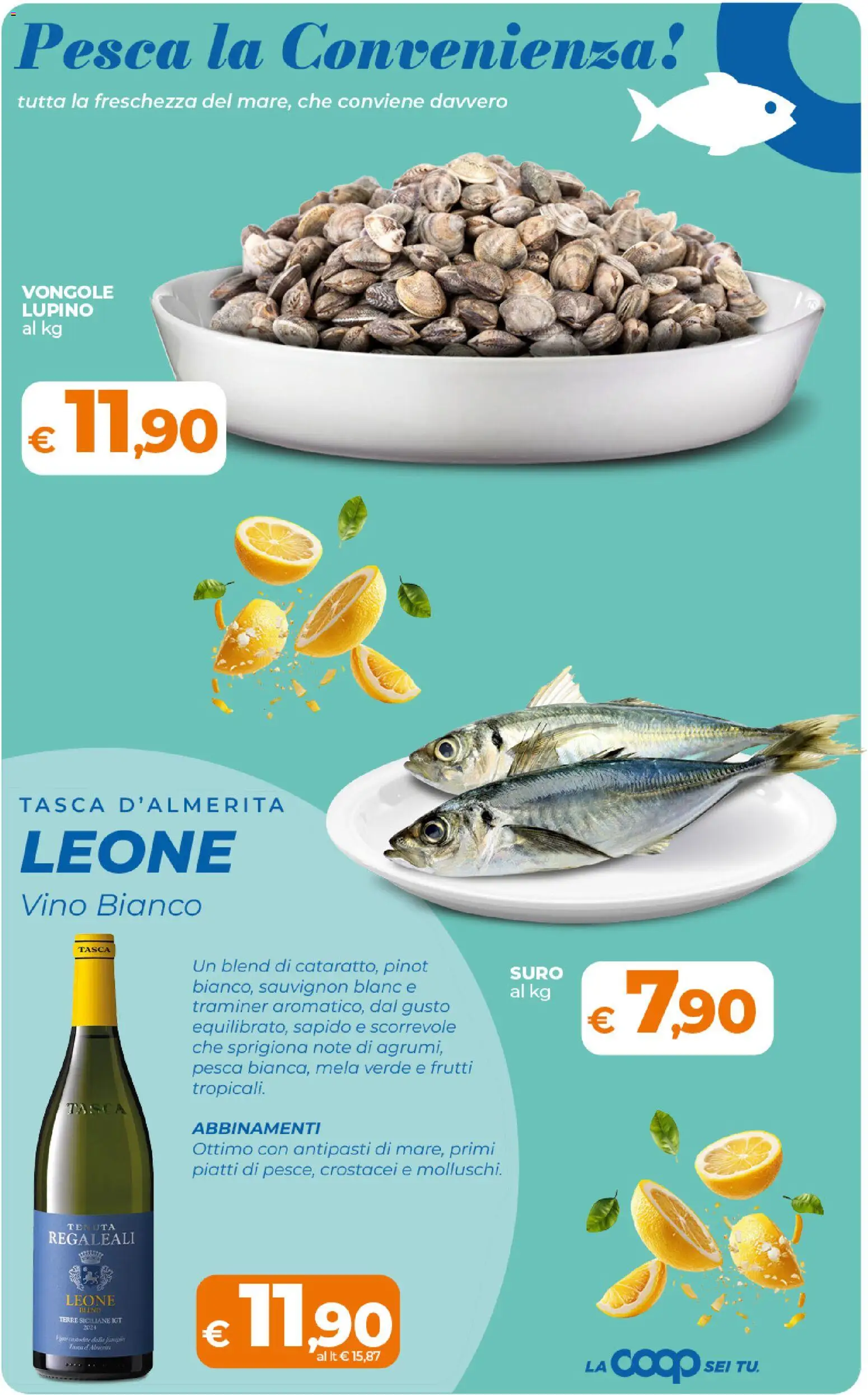 Volantino Ipercoop del 17.01.2026 | Pagina: 19 | Prodotti: Vongole, Vino, Pesca, Vino bianco