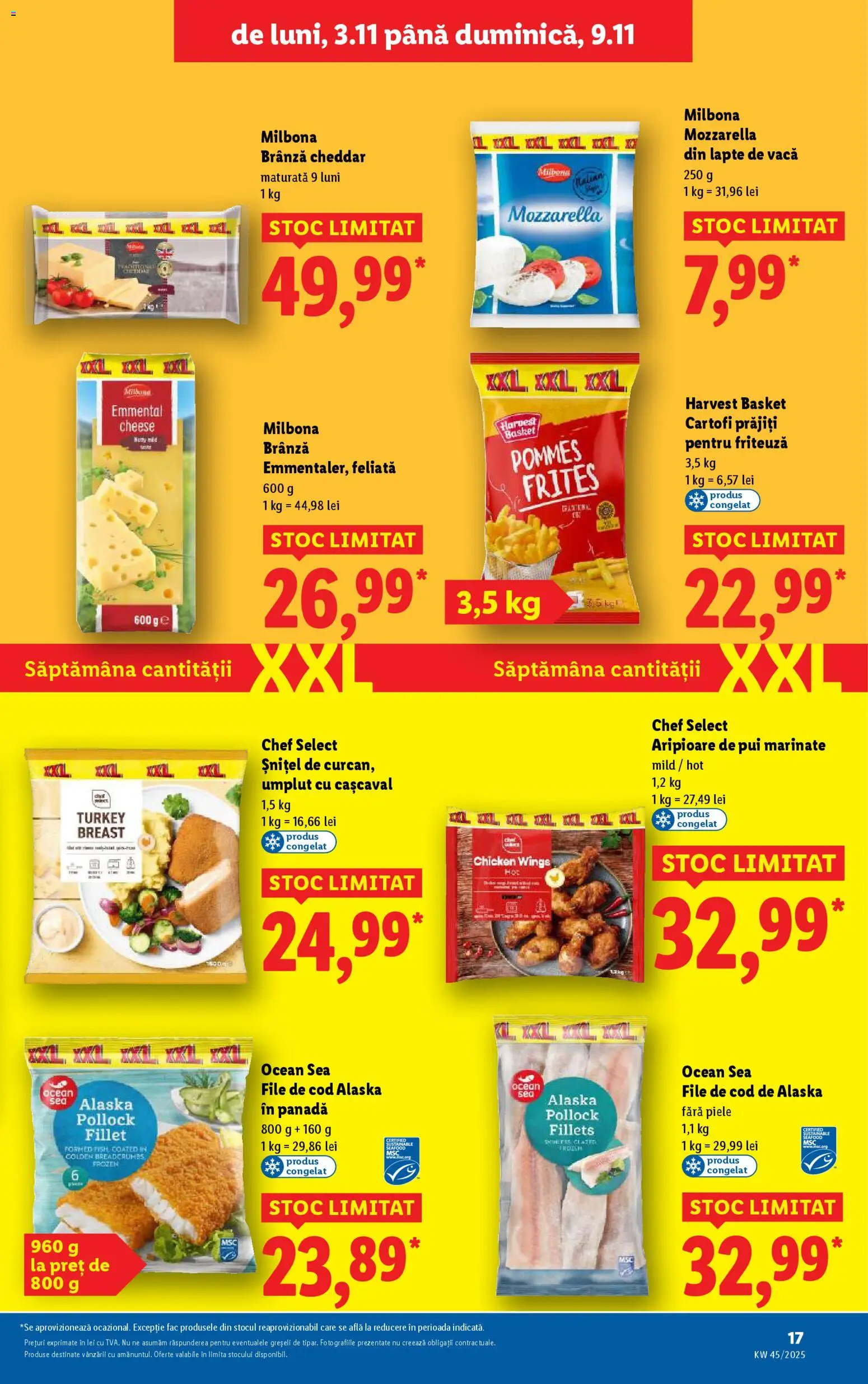 Noul catalog Lidl – valabil de la 03.11.2025 | Pagină: 17 | Produse: Friteuză, Hacıyatmaz Kedi Oyuncağı, Cașcaval, Cartofi