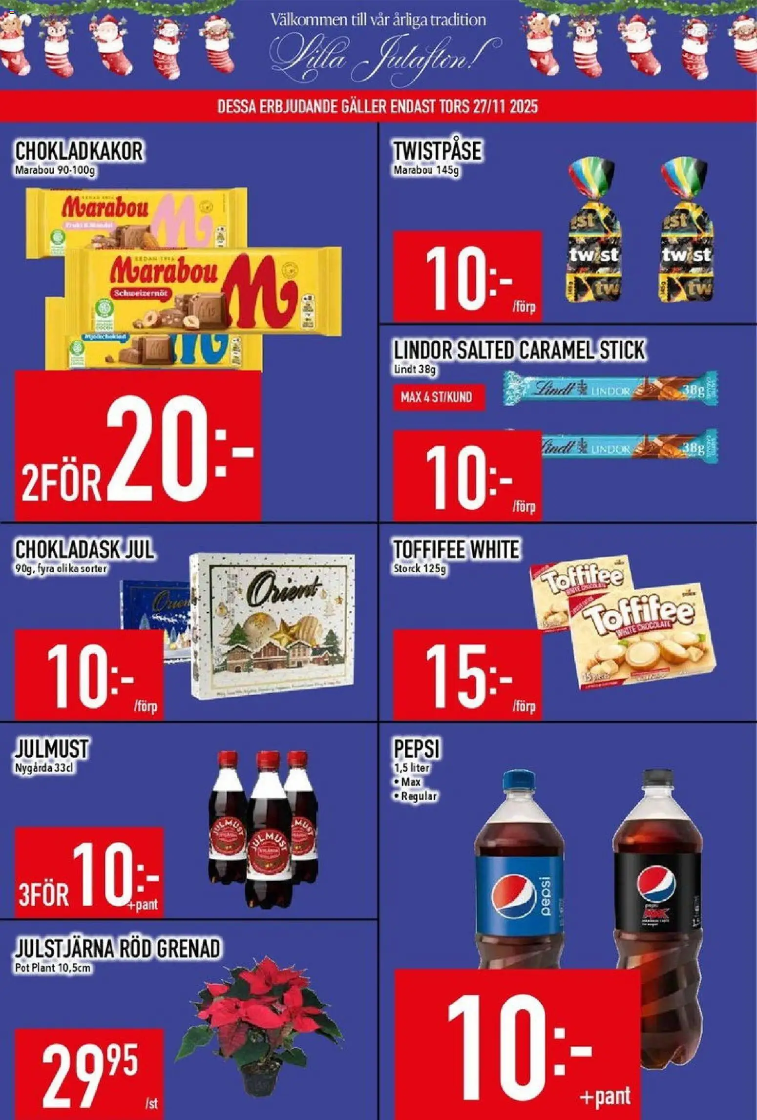 Matdax reklamblad aktuell från 24.11.2025 | Sida: 9 | Produkter: Galler, Pepsi