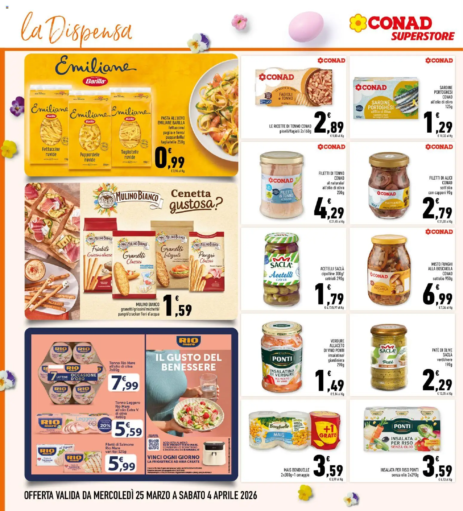 Volantino Conad del 25.03.2026 | Pagina: 20 | Prodotti: Friggitrice ad aria, Cetrioli, Insalata, Olio