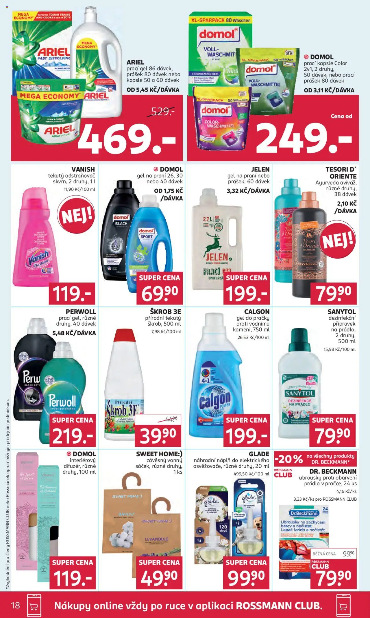 Rossmann leták od 21.05.2025 | Strana: 18 | Produkty: Pračky, Ariel, Calgon, Sanytol