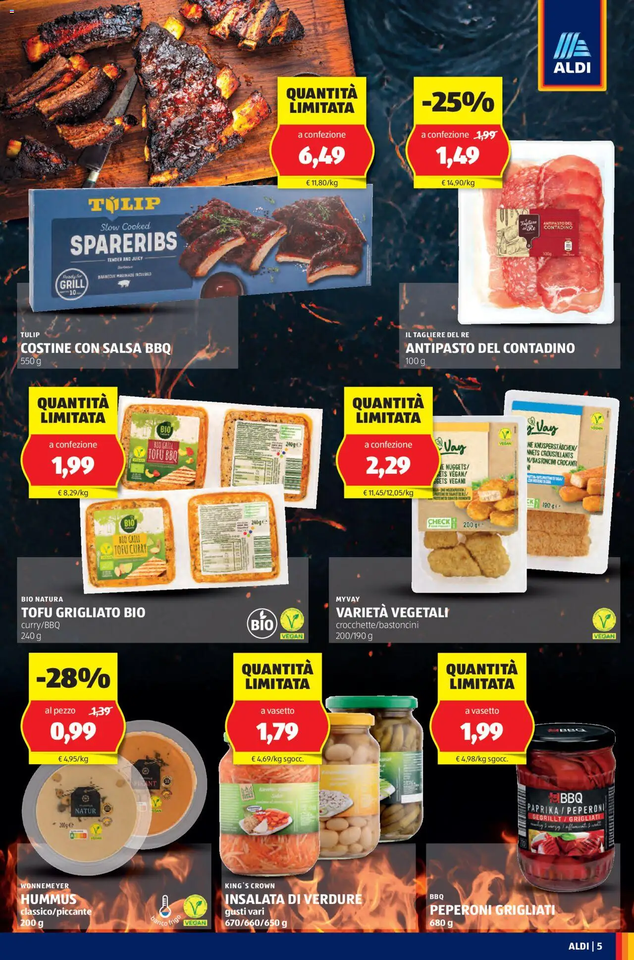 Volantino Aldi del 11.08.2025 | Pagina: 5 | Prodotti: Insalata, Salsa, Barbecue, Tagliere
