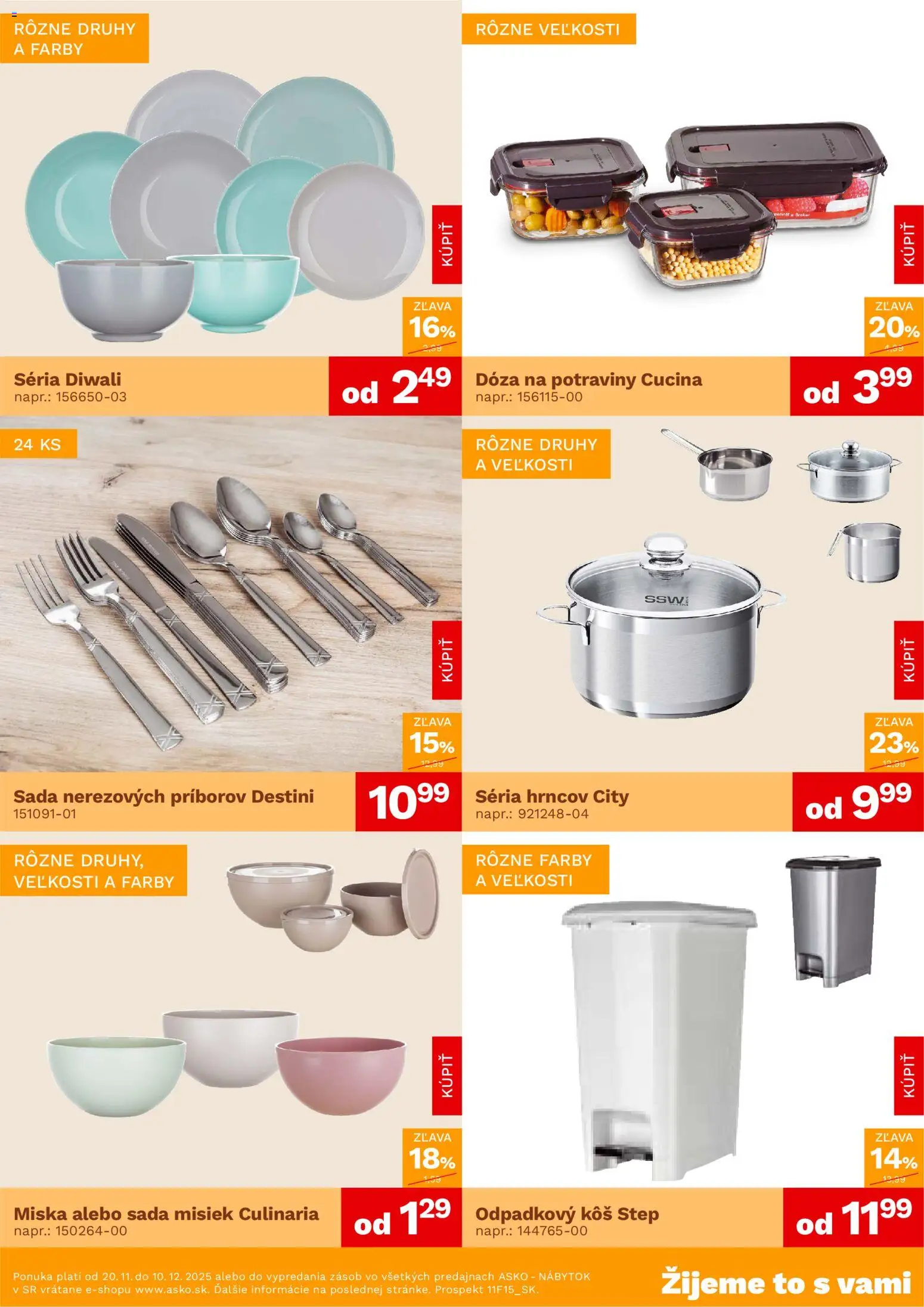 Nové ASKO nábytok akcie – leták je platný od 20.11.2025 | Strana: 2 | Produkty: Nábytok, Kôš