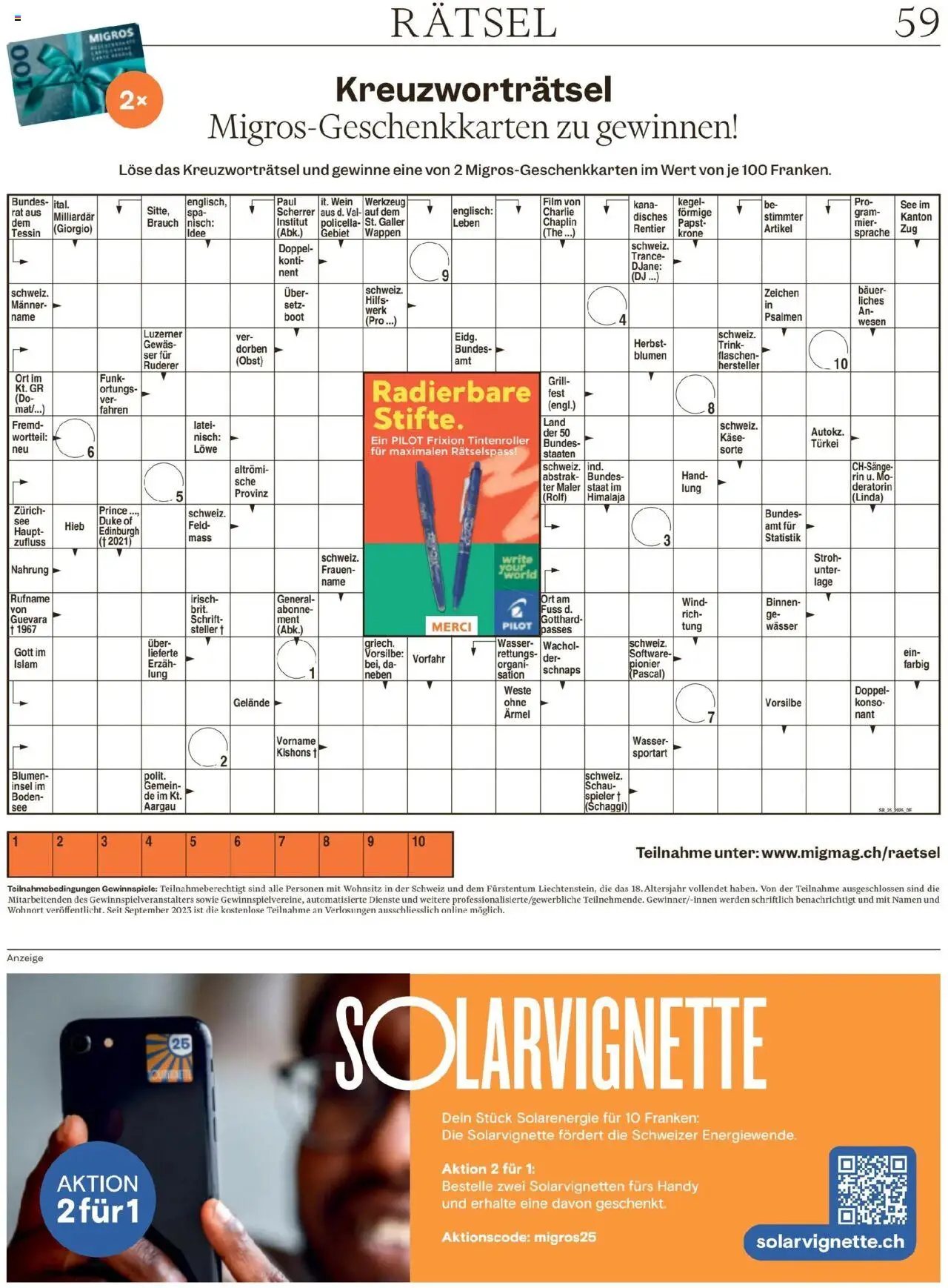 Migros Magazin ab 16.06.2025 | Seite: 59 | Produkte: Weste, Wein, Spieler, Grill