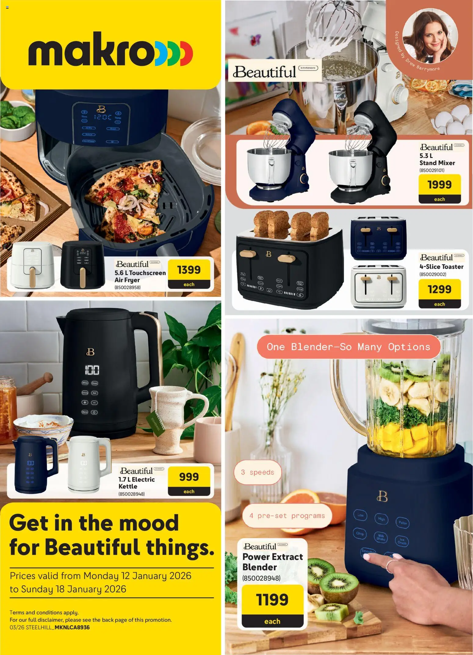 New Makro catalogue – valid from 12.01.2026 | Page: 1 | Products: Mixer, Toaster, Fryer, Blender