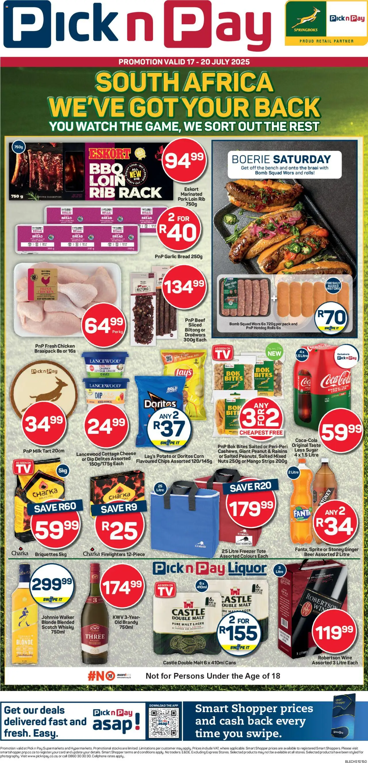 Pick n Pay Eastern Cape - Rugby Specials │ valid from 17.07.2025 | Page: 1 | Products: Freezer, Raisins, Sugar, Garlic
