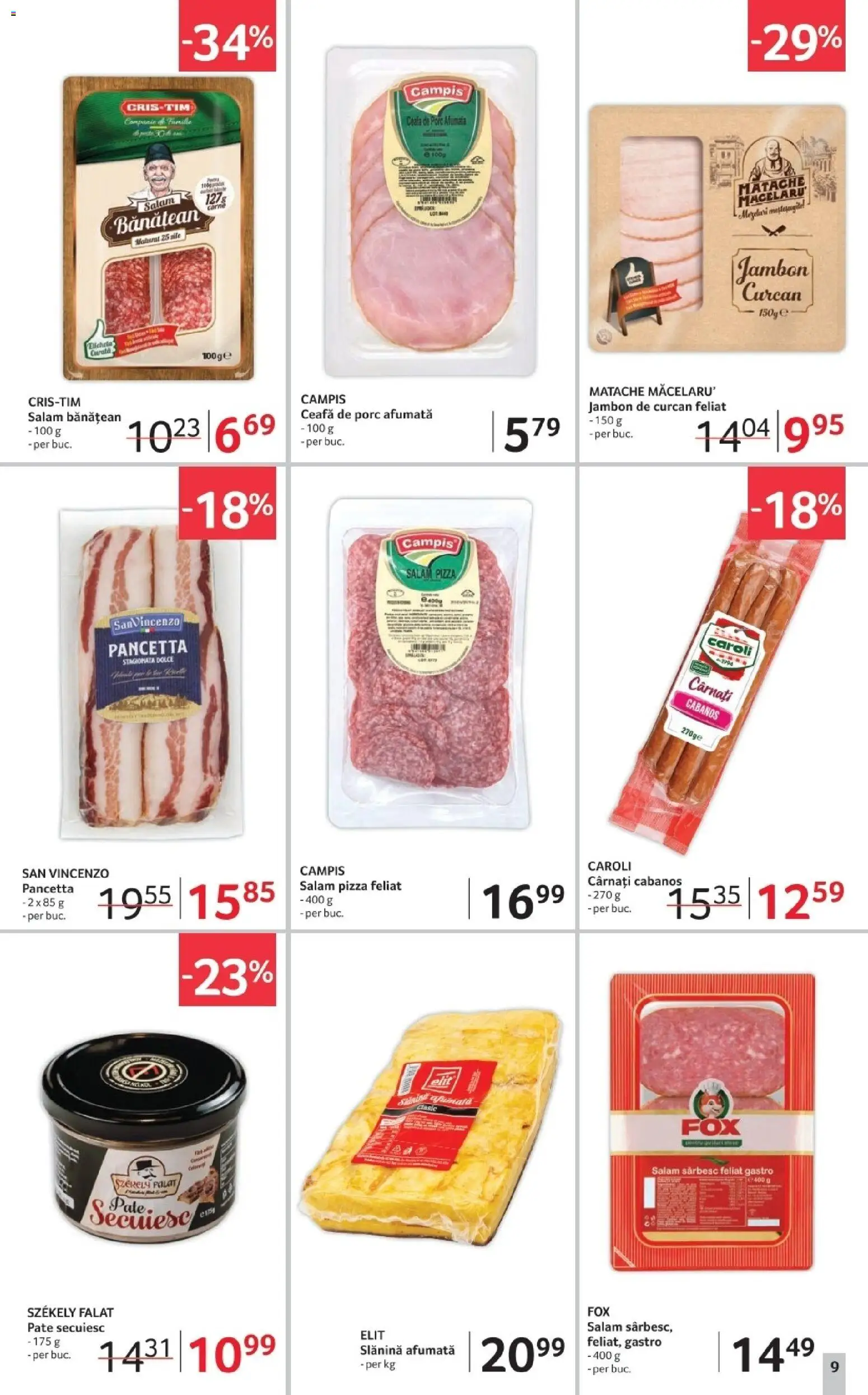 Noul catalog Selgros – valabil de la 28.11.2025 | Pagină: 9 | Produse: Keçeli kalem, Pate, Pizza, Cârnați