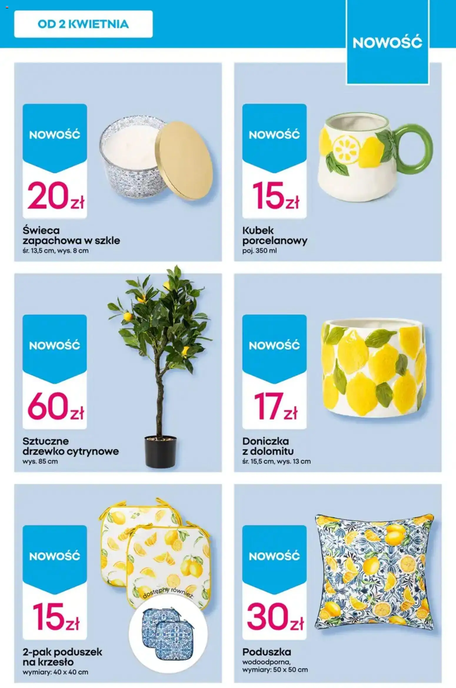 Pepco gazetka od 09.04.2026 | Strona: 7 | Produkty: Drzewko cytrynowe, Poduszka, Krzesło, Doniczka
