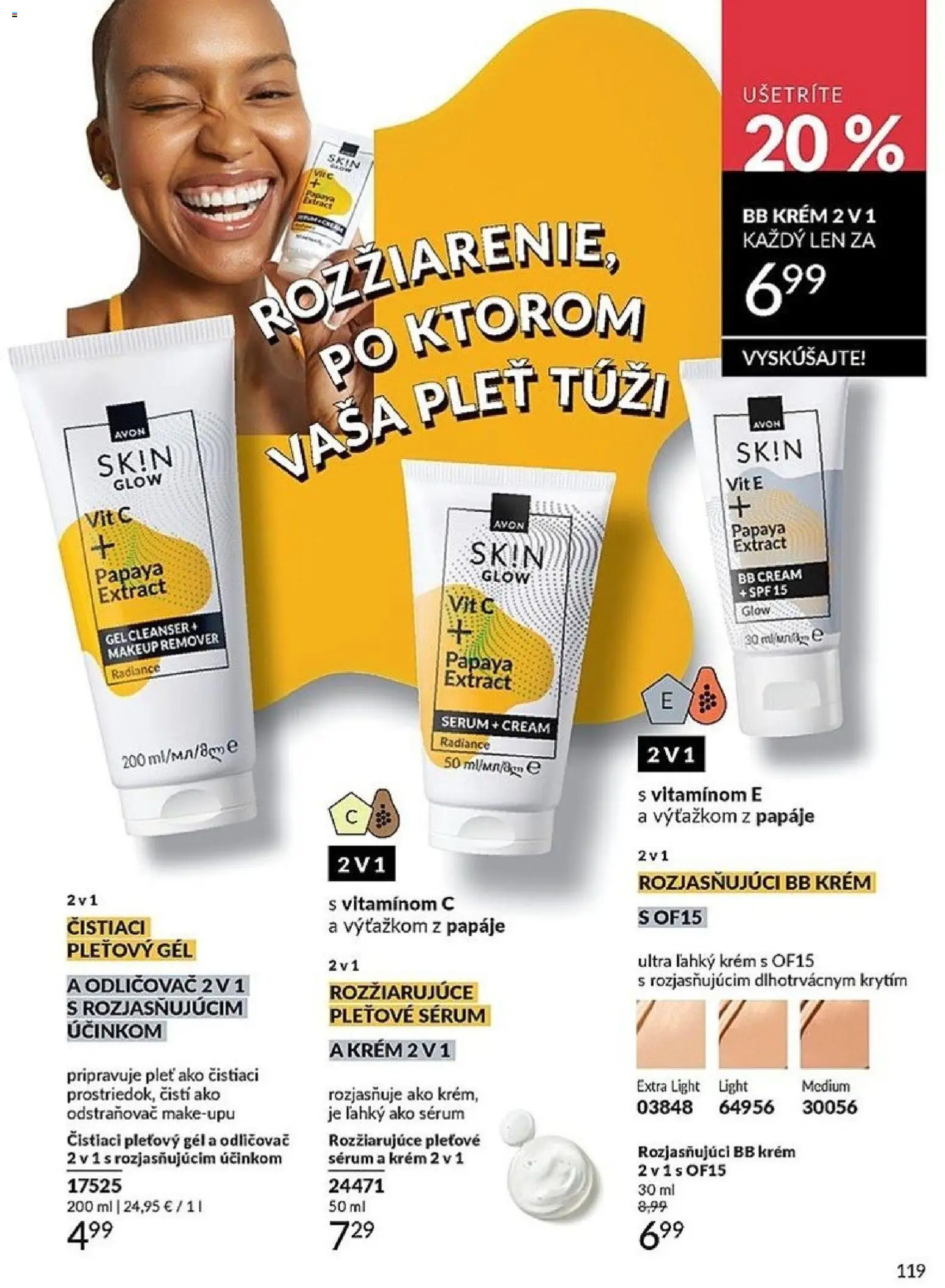 Nové Avon akcie – leták je platný od 01.04.2026 | Strana: 119 | Produkty: BB krém, Odličovač, Krém