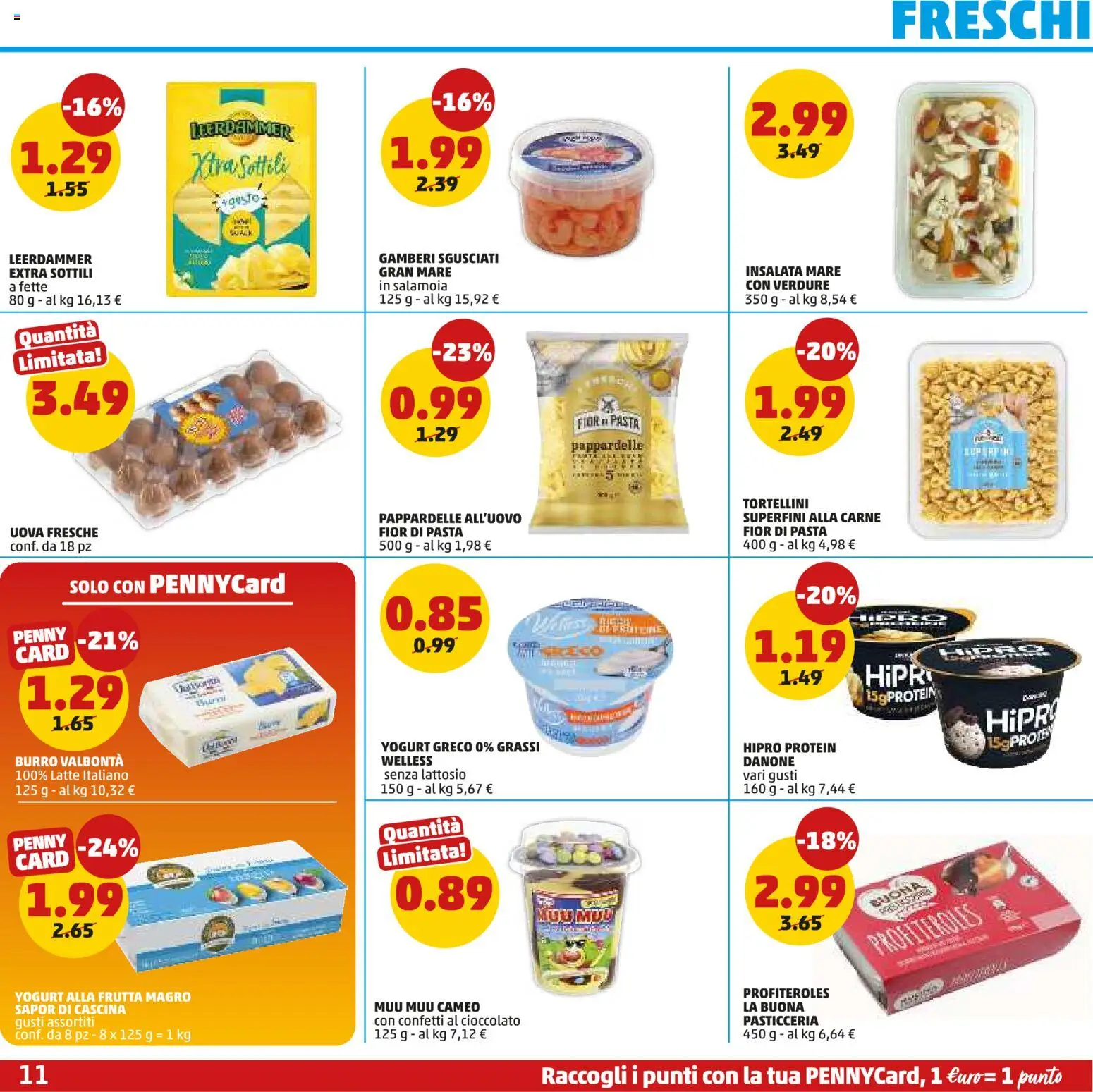 Volantino PENNY del 01.12.2025 | Pagina: 11 | Prodotti: Insalata, Frutta, Burro, Pasta