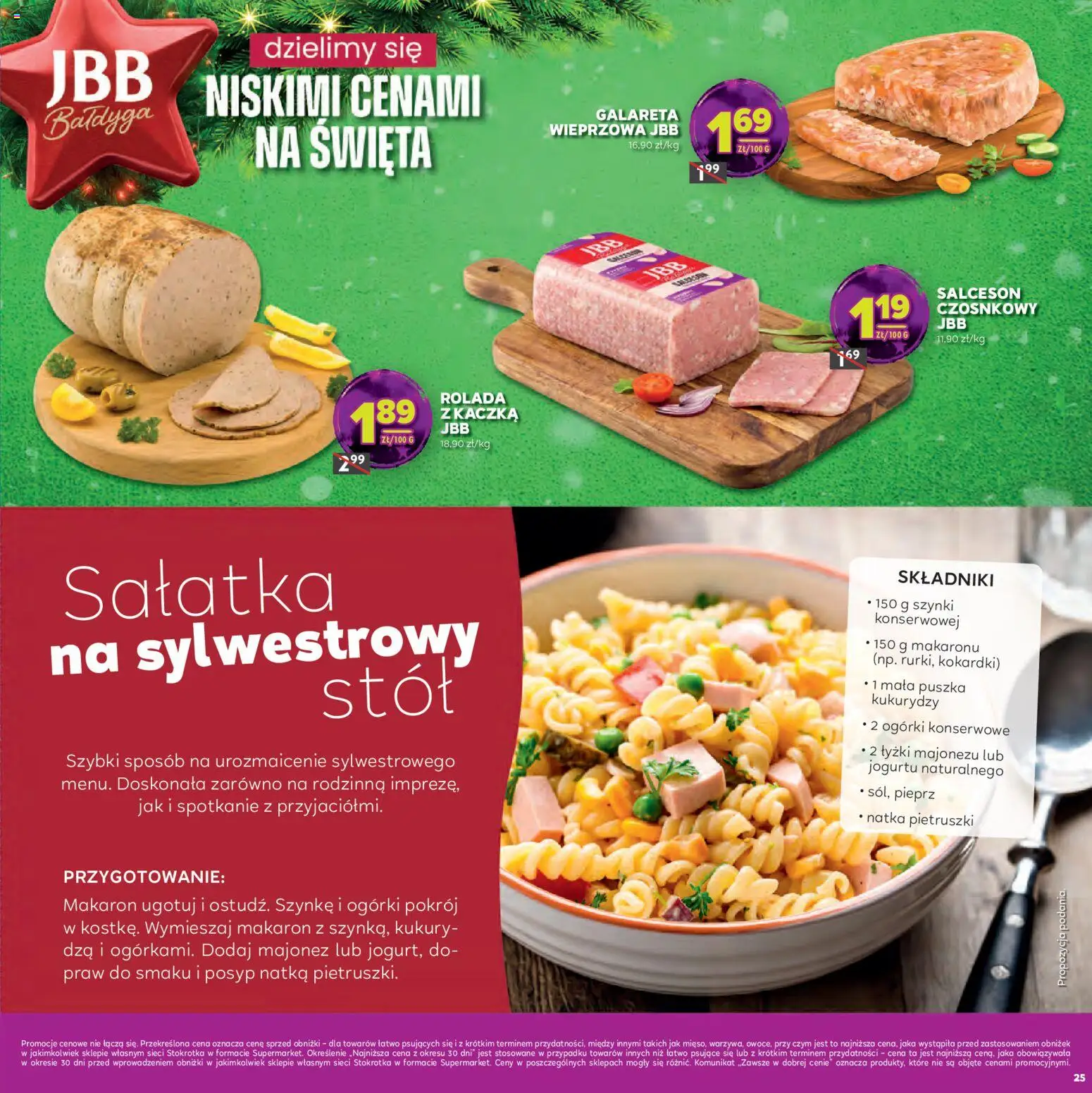 Stokrotka Gazetka - Sylwester od 30.12.2025 | Strona: 25 | Produkty: Rolada, Makaron, Sałatka, Pieprz