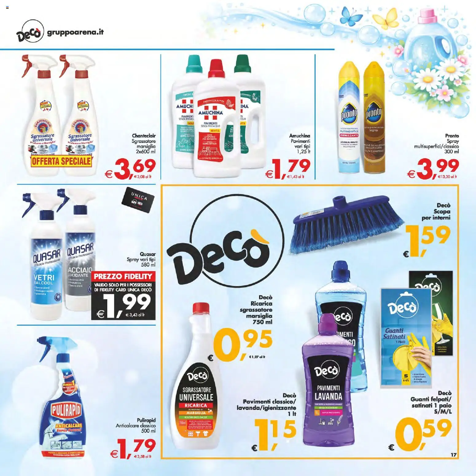 Volantino Decò del 06.03.2026 | Pagina: 17 | Prodotti: Anticalcare, Guanti, Lavanda, Presa