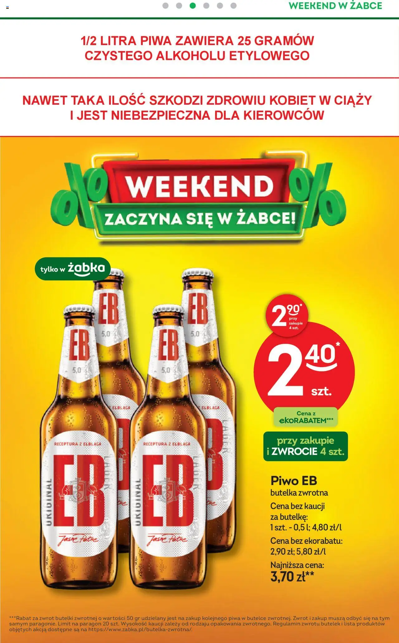 Żabka Gazetka - Weekendowe promocje od 03.10.2025 | Strona: 4 | Produkty: Piwo