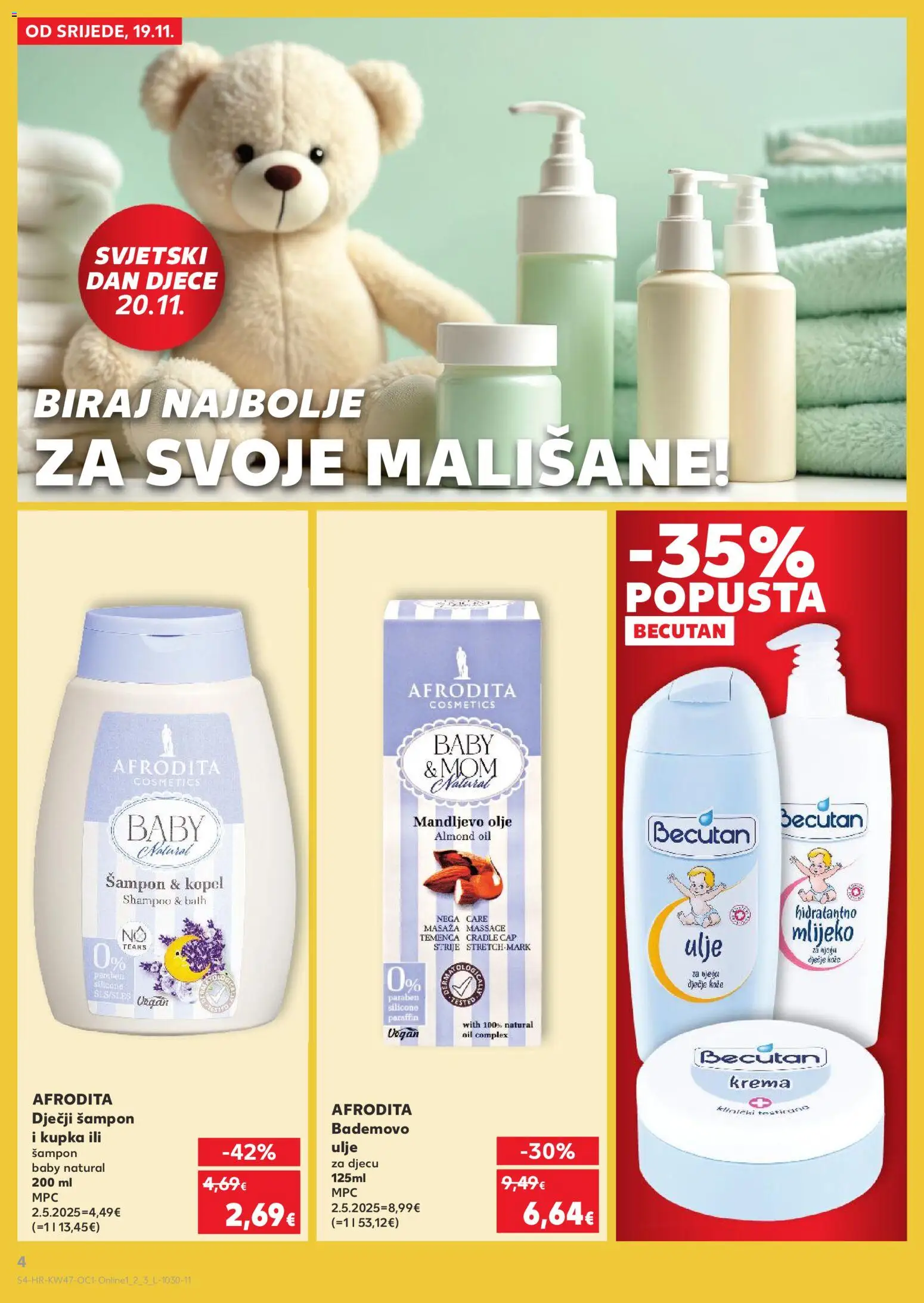 Kaufland katalog | vrijedi od 19.11.2025 | Stranica: 4 | Proizvodi: Kupka, Mlijeko, Ulje, Krema