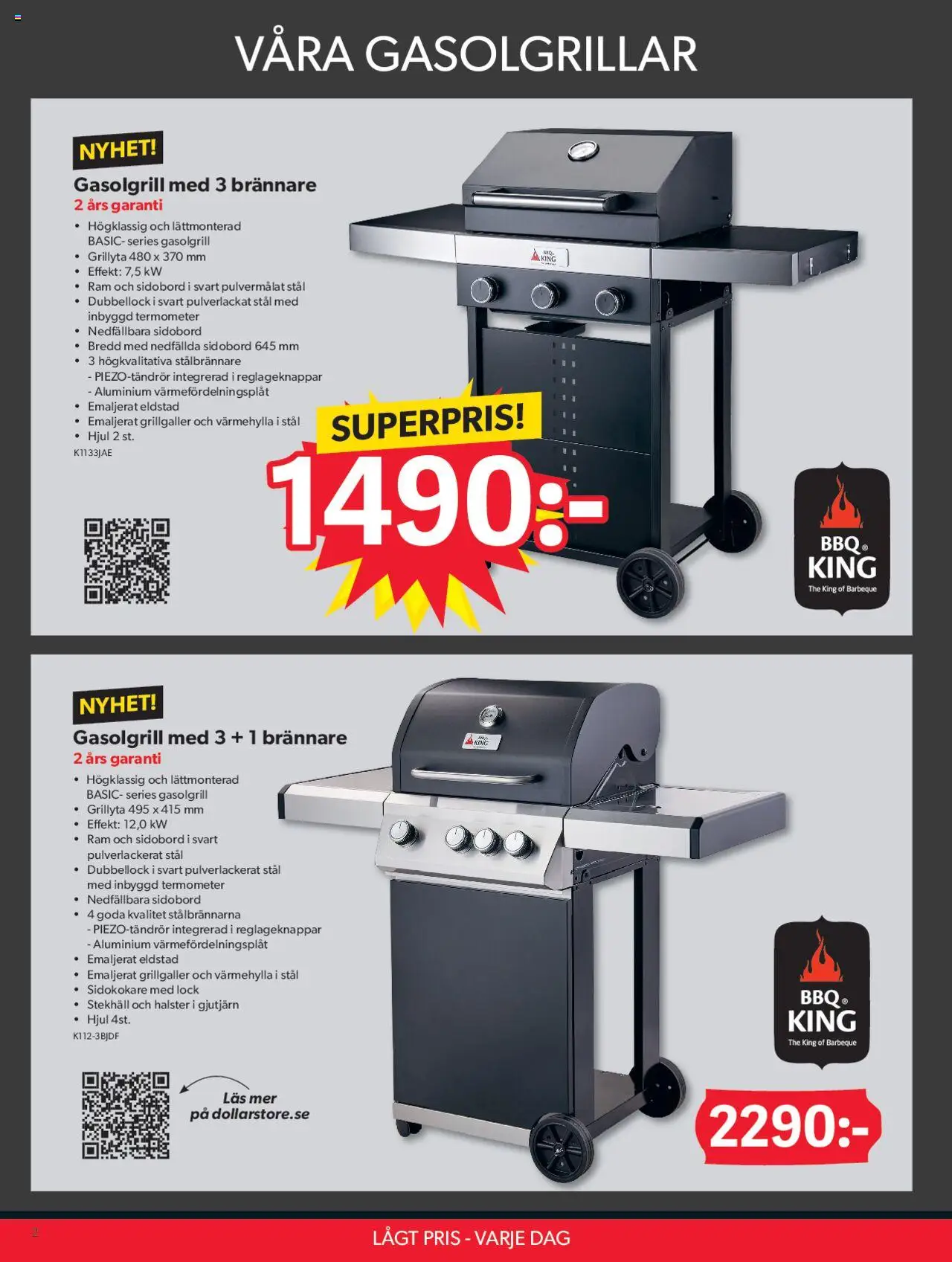 Dollar Store reklamblad aktuell från 07.04.2025 | Sida: 2 | Produkter: Termometer, Gasolgrill, Eldstad