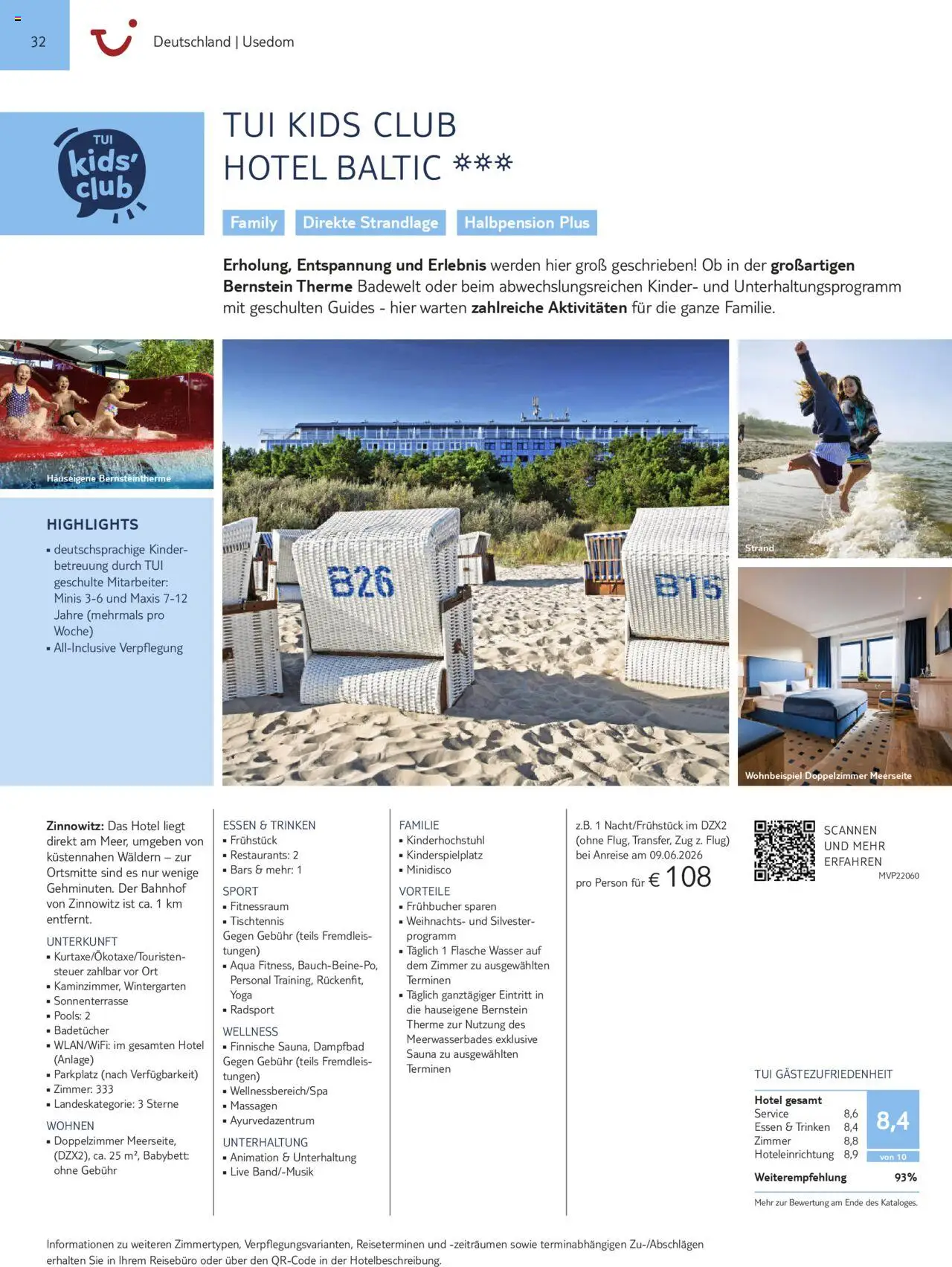 TUI Urlaub mit eigener Anreise 2025/26 – gültig ab 01.11.2025 | Seite: 32 | Produkte: Babybett, Wasser