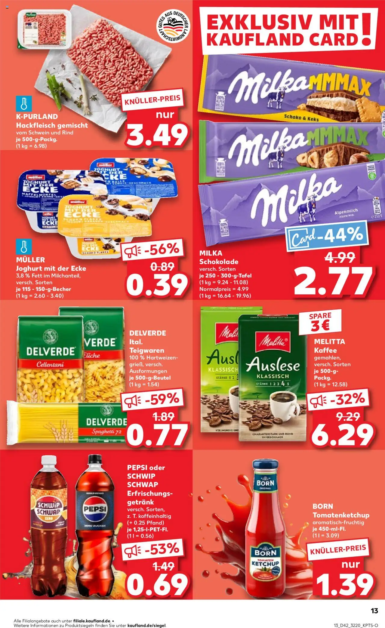 Kaufland prospekt Jena	 – gültig ab 19.10.2025 | Seite: 13 | Produkte: Melitta kaffee, Milka, Pepsi, Ketchup
