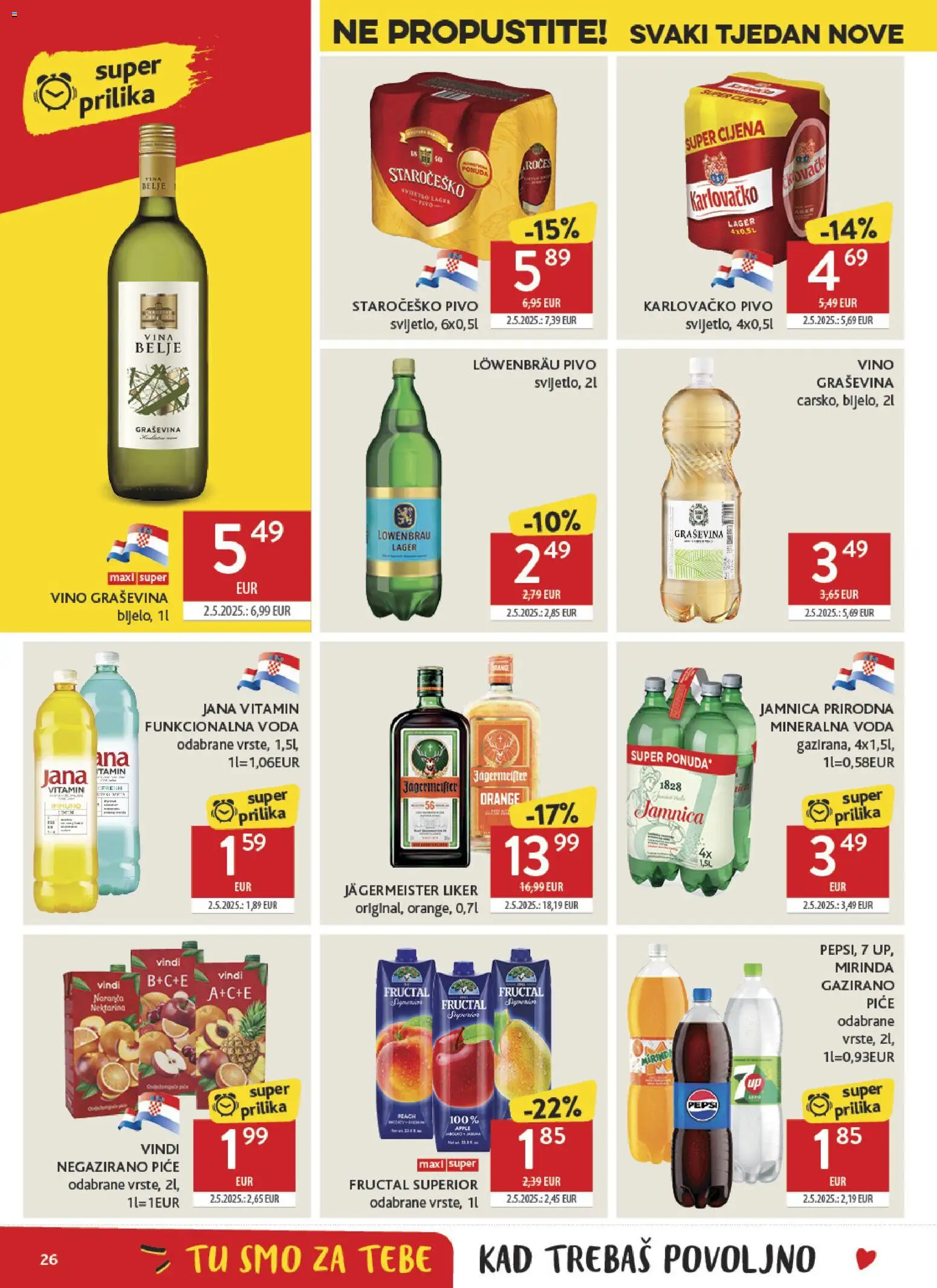 Konzum HR akciós ujság - amely érvényes a következő dátumtól: 04.02.2026 | Oldal: 26 | Termékek: Jägermeister