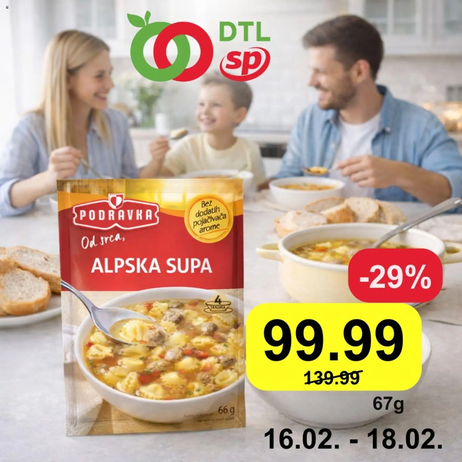 Senta Promet katalog - važi od 16.02.2026 | Strana: 1 | Proizvode: Podravka