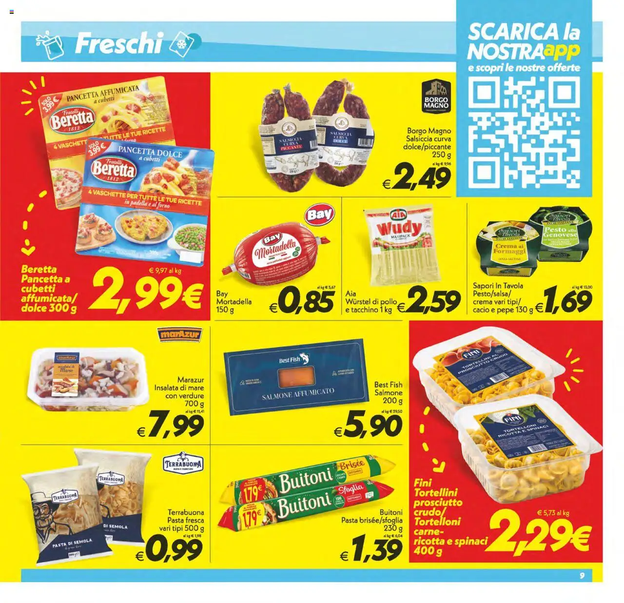 Volantino SuperConveniente del 12.09.2025 | Pagina: 9 | Prodotti: Salmone, Verdure, Pesto, Ricotta