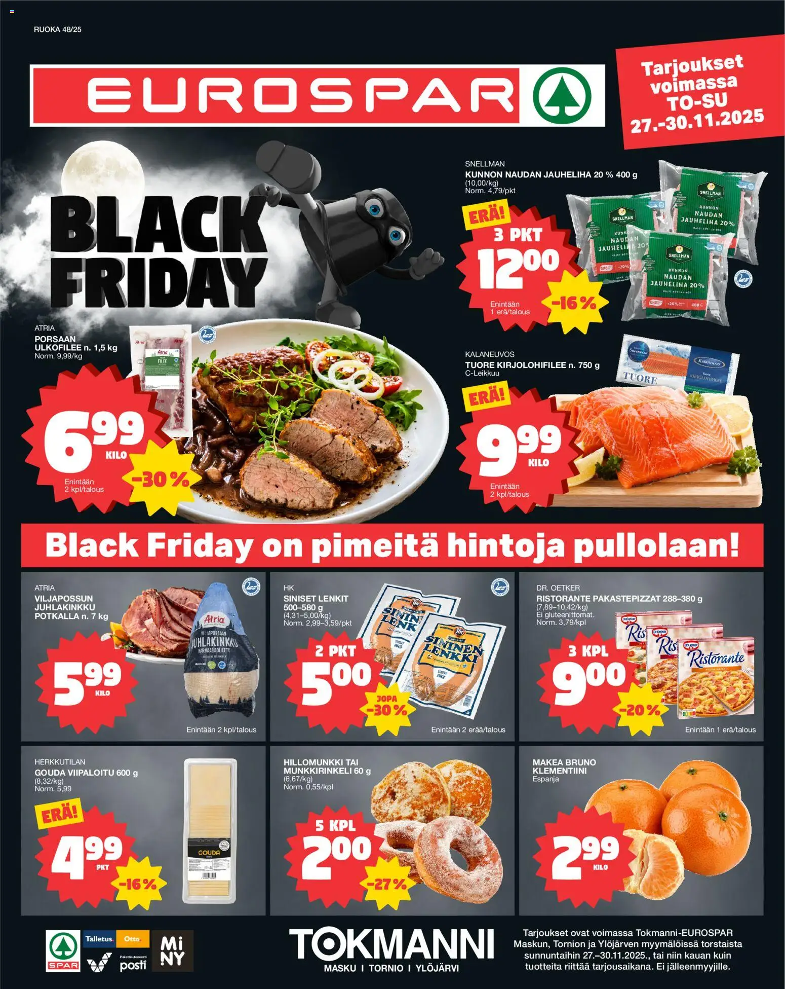 Tokmanni - EUROSPAR – voimassa 27.11.2025 alkaen | Sivu: 1