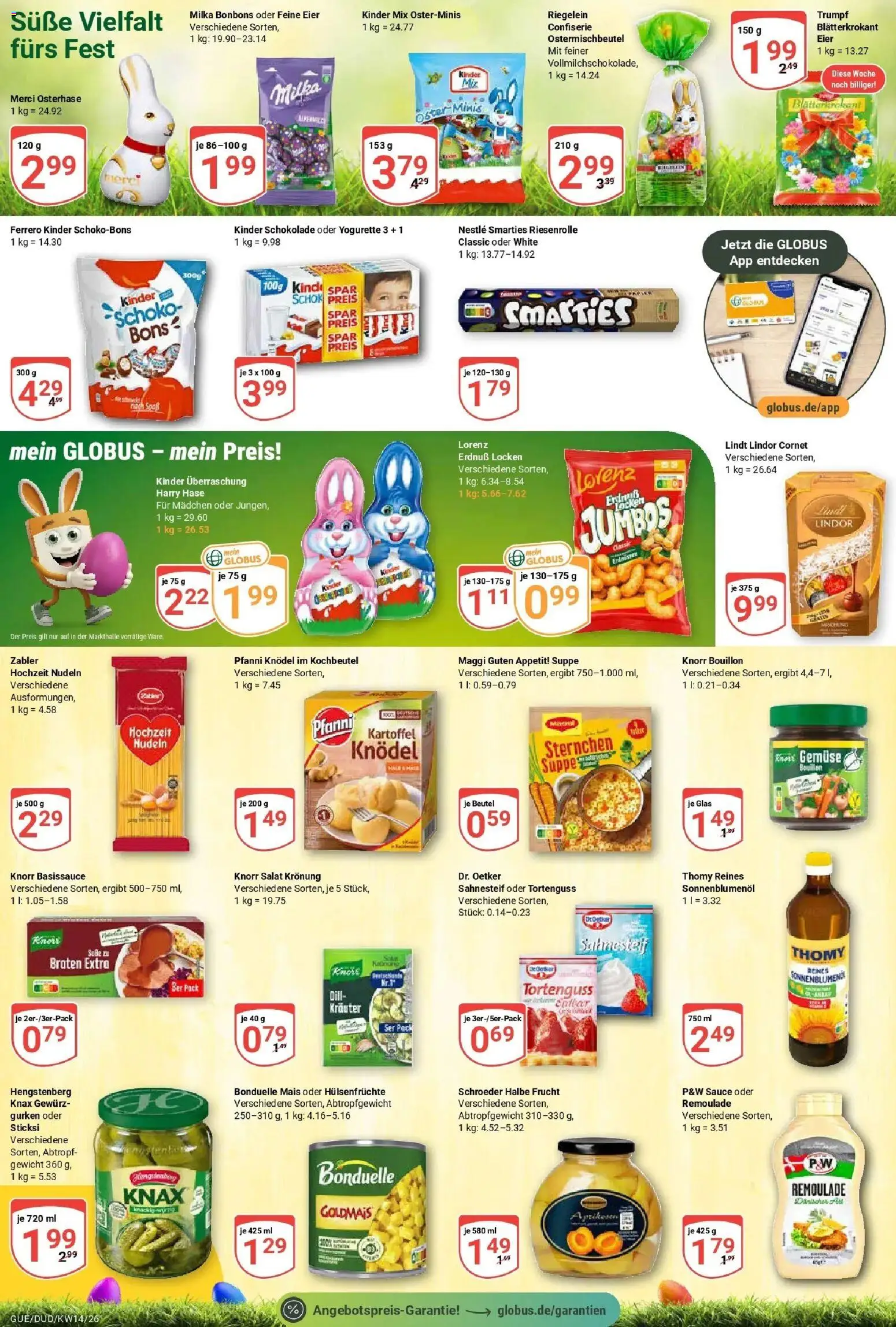 Globus prospekt Saarbrücken-Dudweiler	 – gültig ab 30.03.2026 | Seite: 18 | Produkte: Gewicht, Yogurette, Smarties, Gurken