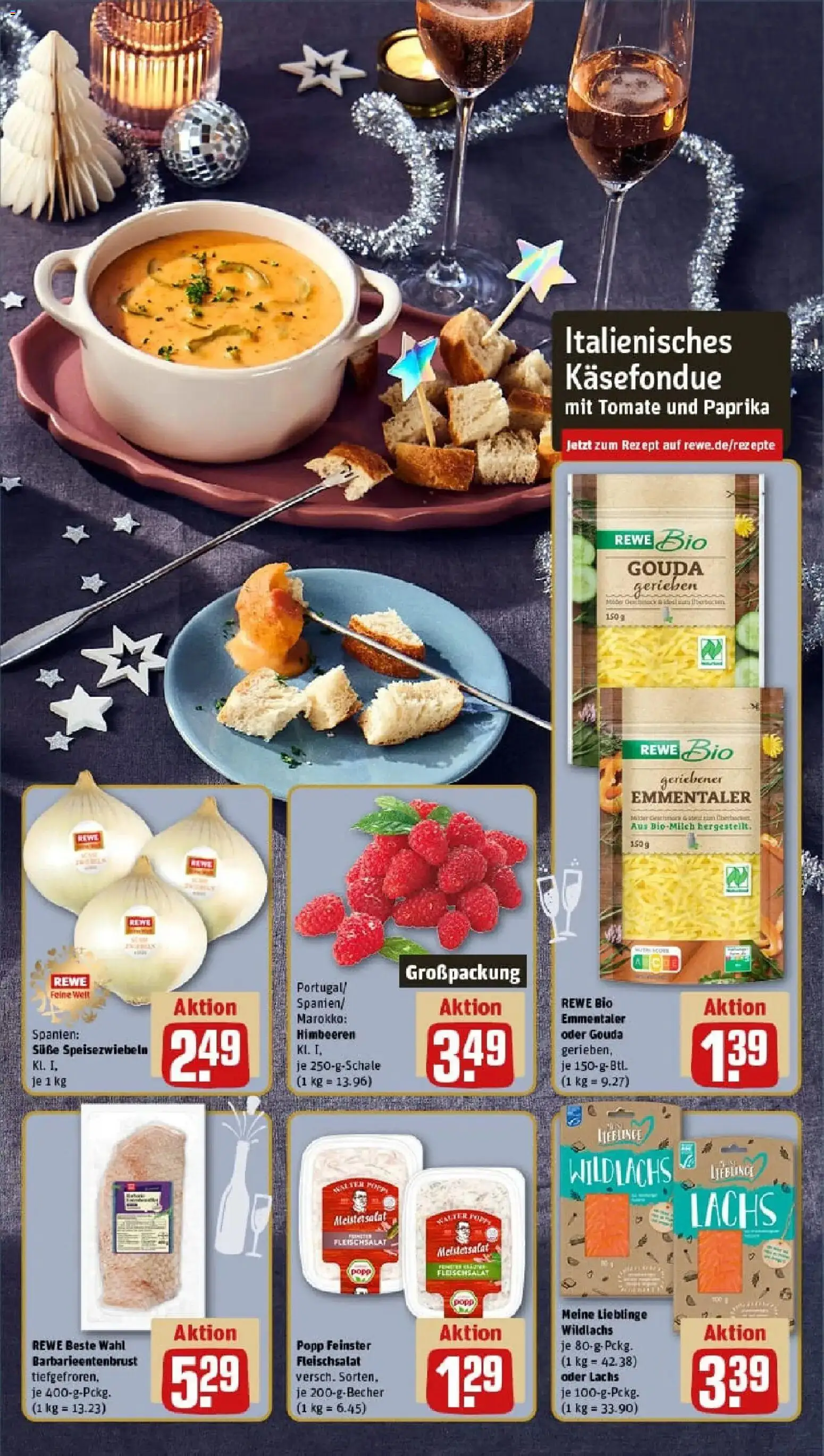 Rewe prospekt Frankfurt / Nordend-Ost	 – gültig ab 22.12.2025 | Seite: 3 | Produkte: Himbeeren, Gouda, Lachs, Paprika