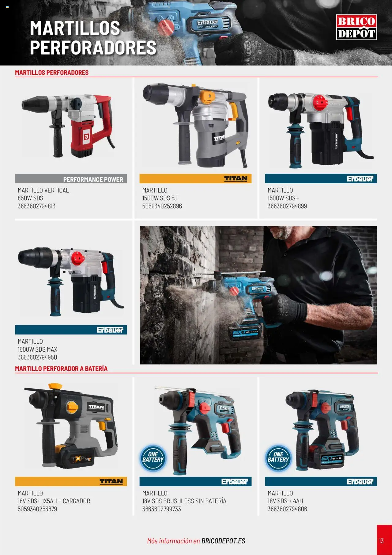 Brico Depôt folleto │ válido desde el 01.04.2025 | Página: 13 | Productos: Batería