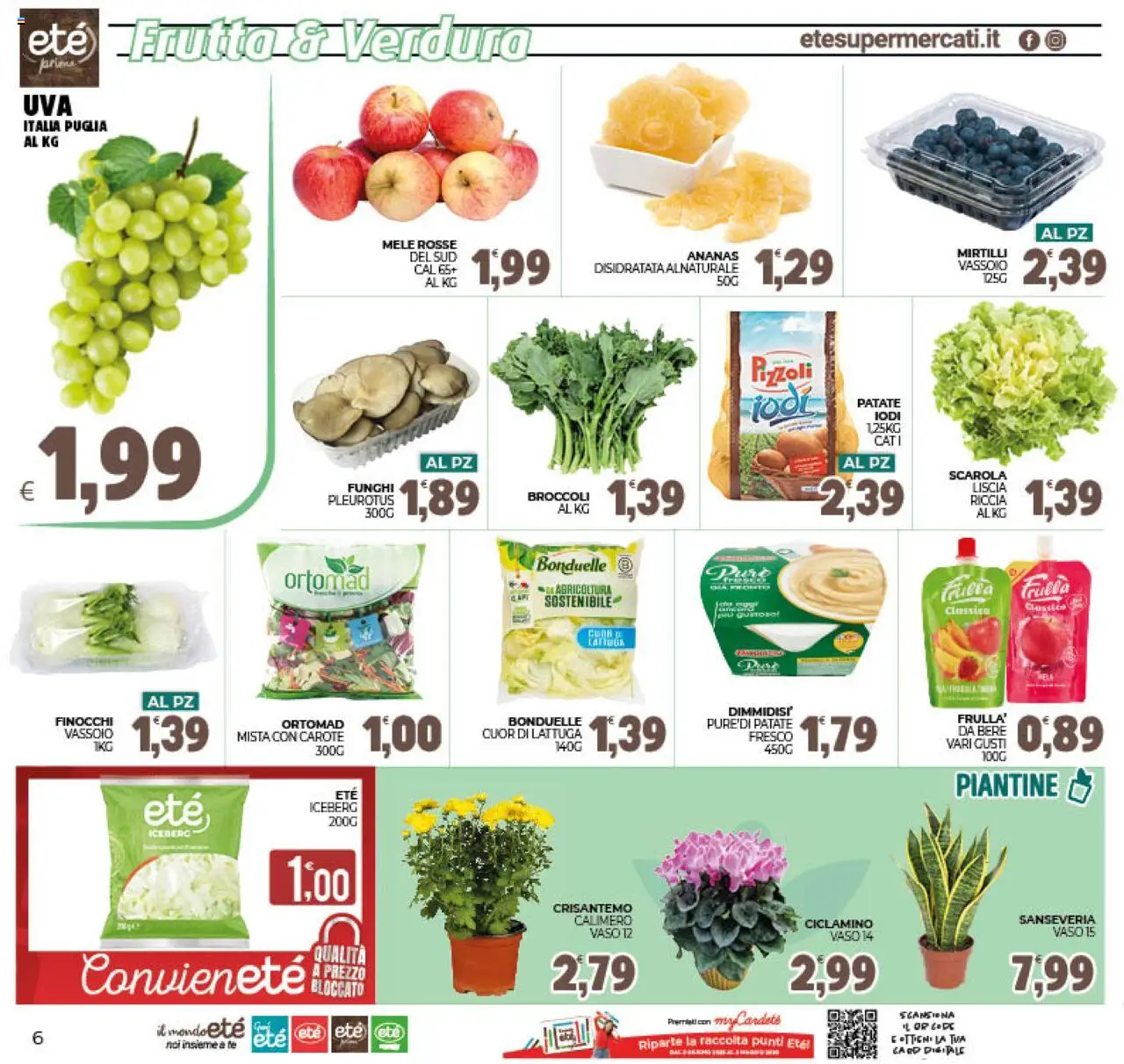 Volantino Eté del 10.10.2025 | Pagina: 6 | Prodotti: Patate, Mirtilli, Broccoli, Lattuga