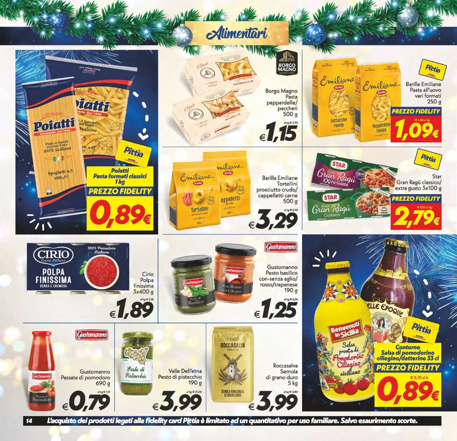 Volantino SuperConveniente del 27.12.2025 | Pagina: 14 | Prodotti: Salsa, Pomodoro, Prosciutto, Pasta