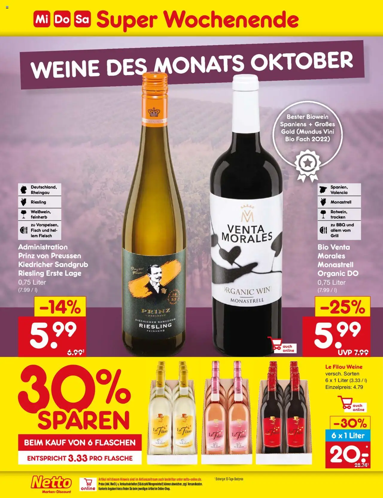 Netto Marken-Discount Prospekt 	 – gültig ab 06.10.2025 | Seite: 30 | Produkte: Grill, Le filou, Fisch, Fleisch