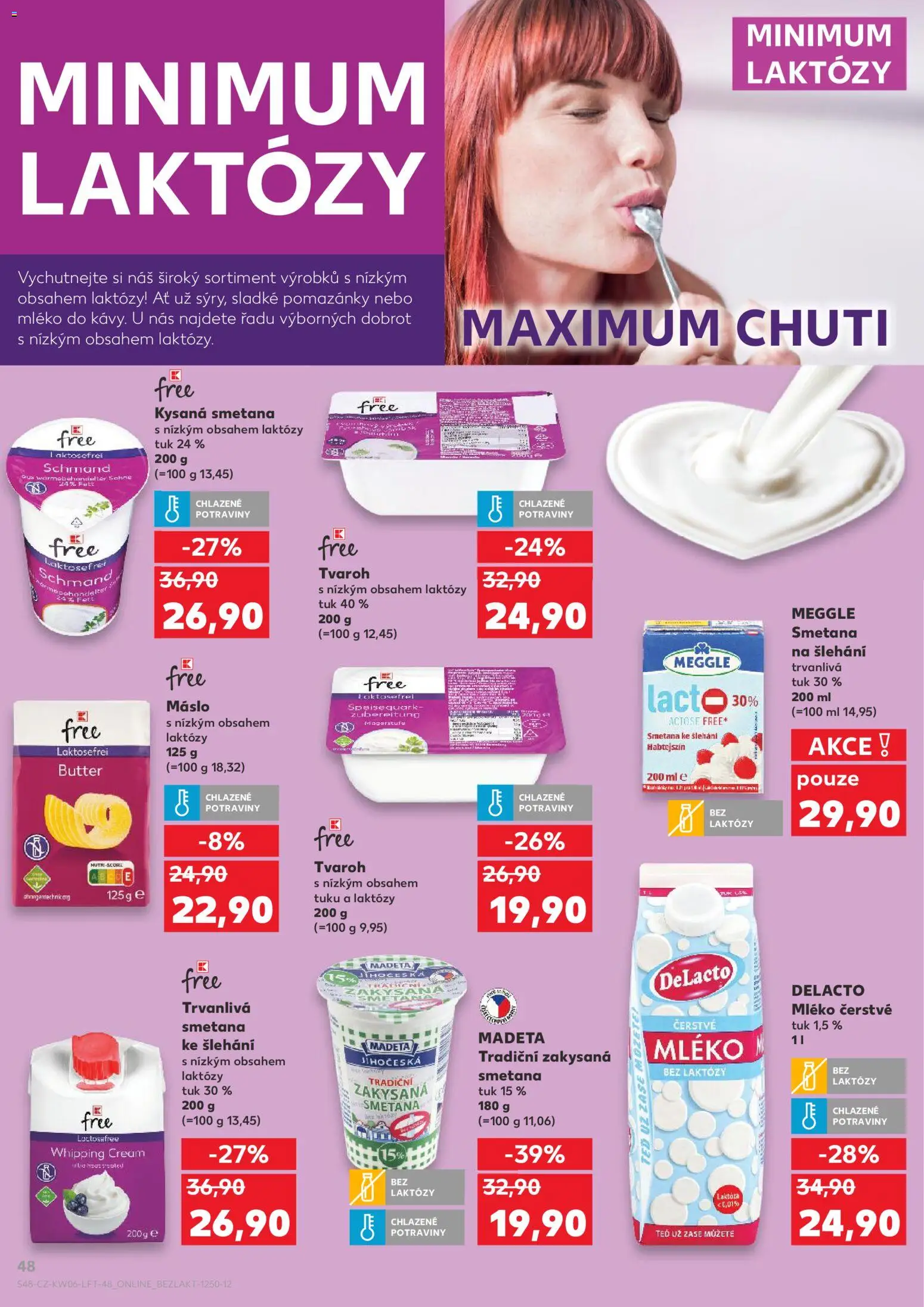 Kaufland leták - Brno od 04.02.2026 | Strana: 48 | Produkty: Pomazánky, Mléko, Máslo, Potraviny