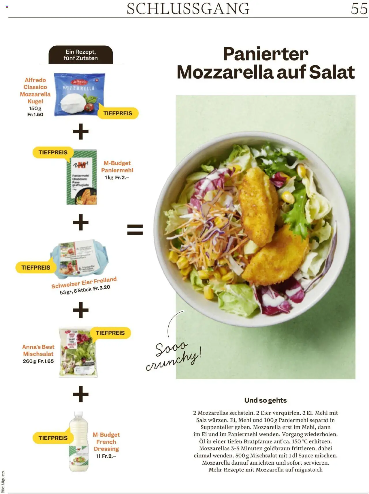 Migros Magazin ab 23.06.2025 | Seite: 55 | Produkte: Mehl, Pane, Öl, Salat