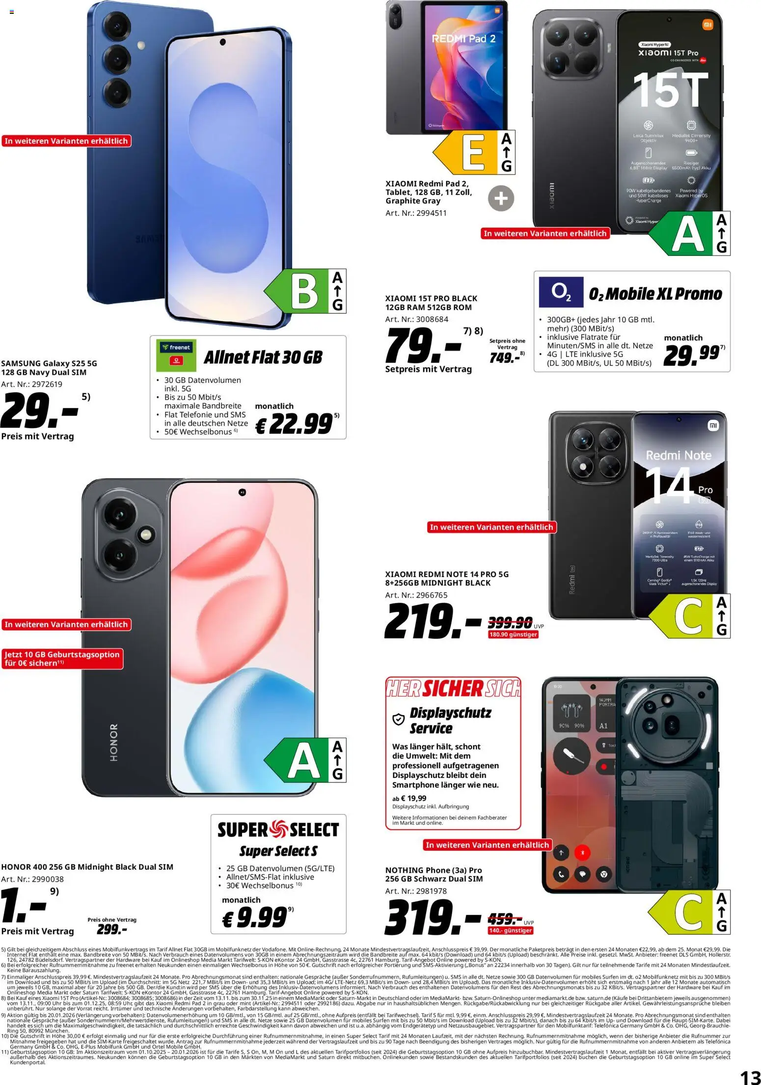 Media Markt - Black Friday – gültig ab 13.11.2025 | Seite: 13 | Produkte: Xiaomi, Samsung, Uhr, Objektiv