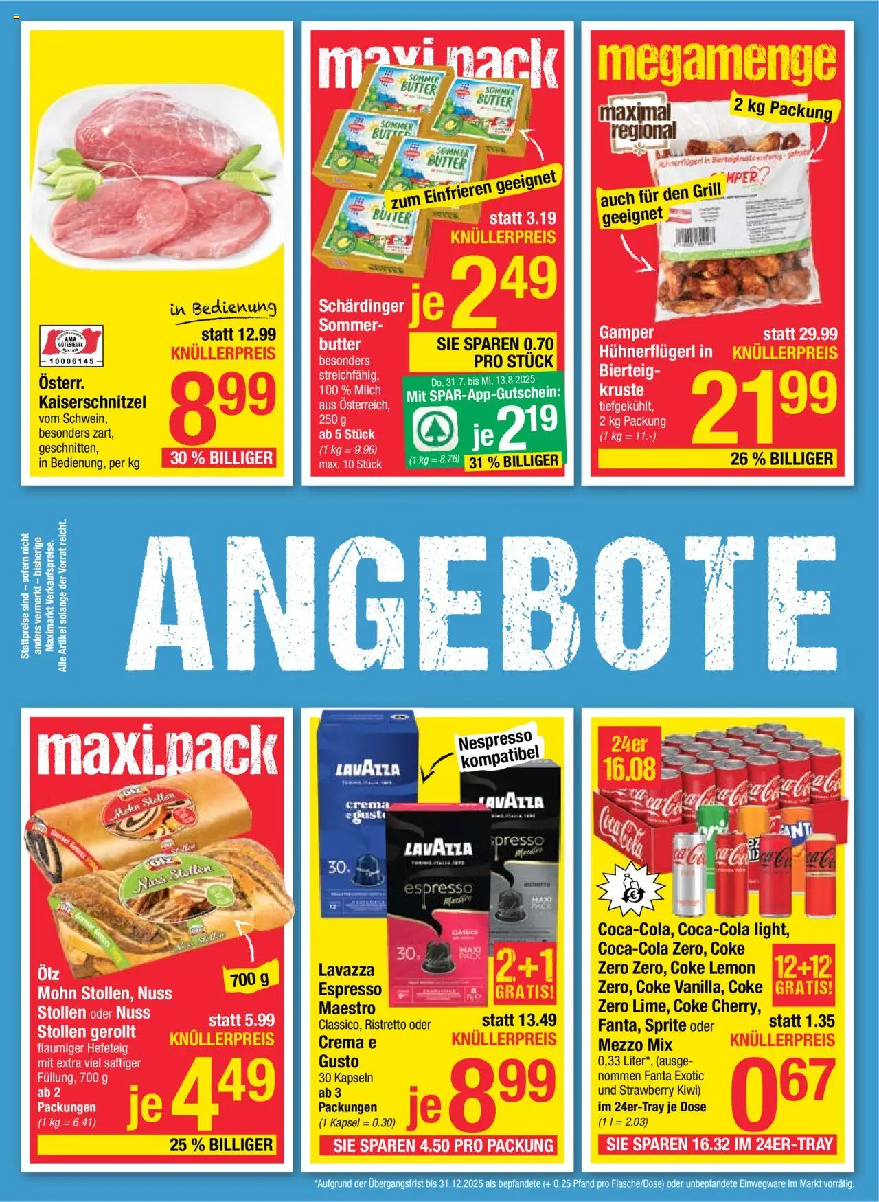 Maximarkt Flugblatt gültig ab 04.08.2025 | Seite: 2 | Produkte: Kiwi, Grill, Milch, Butter