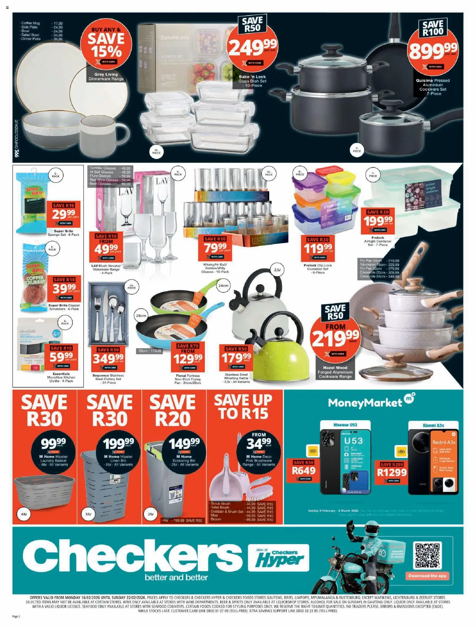 New Checkers catalogue – valid from 16.02.2026 | Page: 10 | Products: Beer, Brush, Whiskey, Scrub