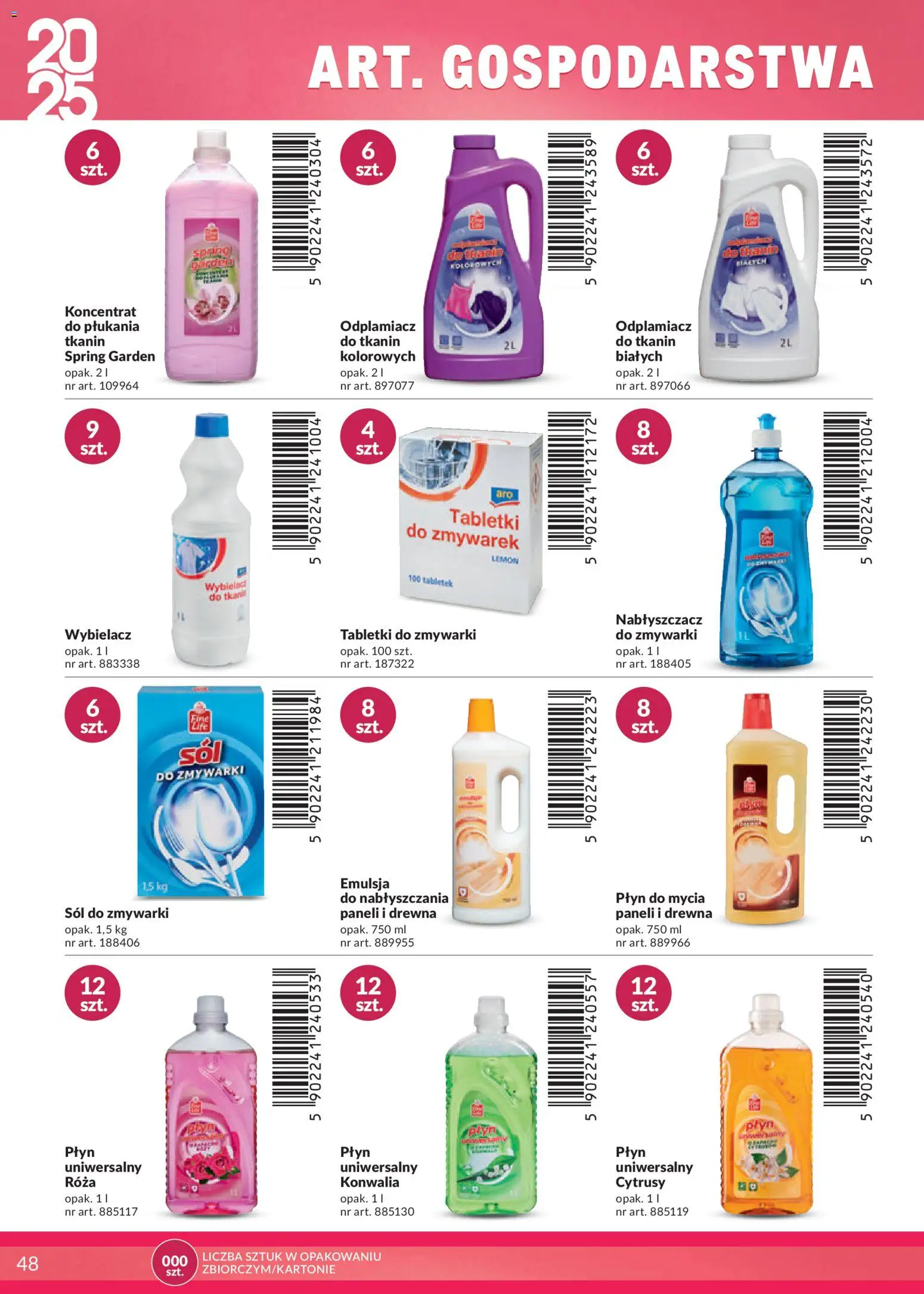 Makro Gazetka - Katalog marki własne dla Twojego sklepu od 28.04.2025 | Strona: 48 | Produkty: Nabłyszczacz do zmywarki, Cleaner, Odplamiacz, Sól