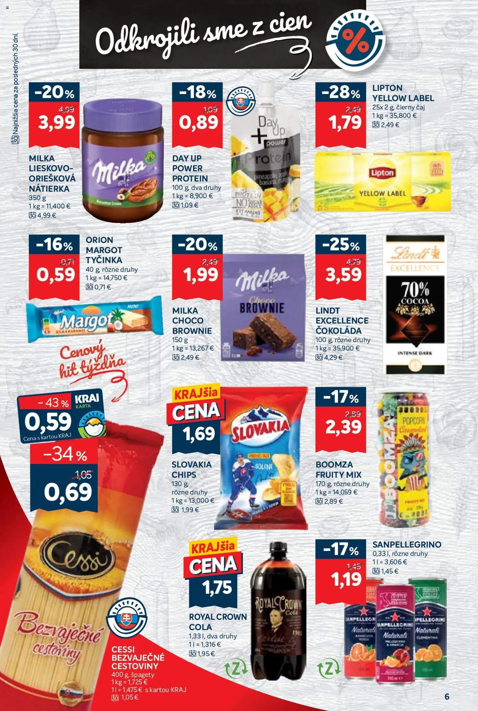 Nové Kraj akcie – leták je platný od 16.04.2026 | Strana: 10 | Produkty: Lindt, Čokoláda, Milka, Špagety
