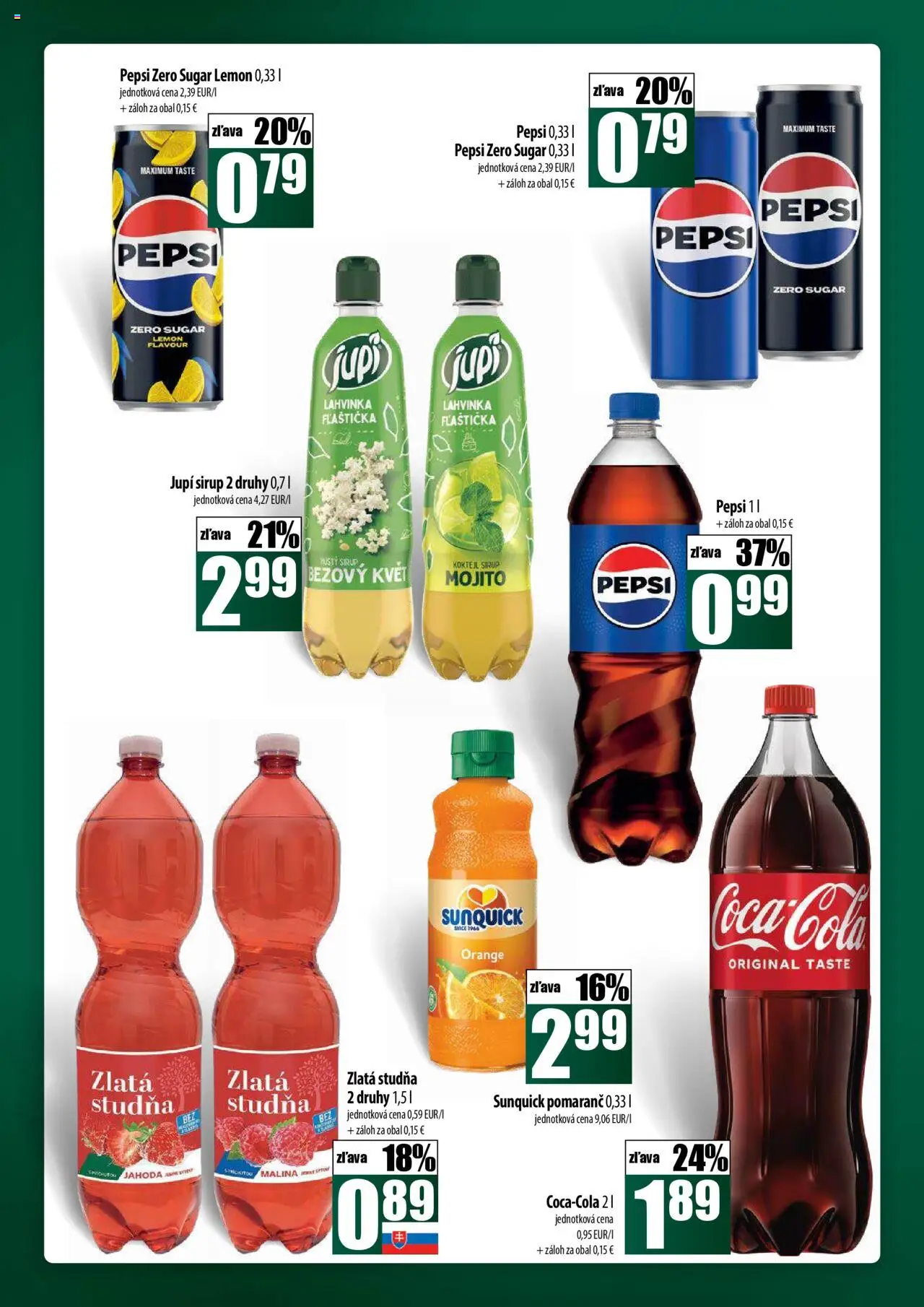 Nové COOP Jednota akcie – leták je platný od 04.09.2025 | Strana: 50 | Produkty: Sunquick, Pepsi