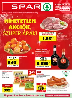 Spar Akciós újság - amely érvényes a következő dátumtól: 27.11.2025