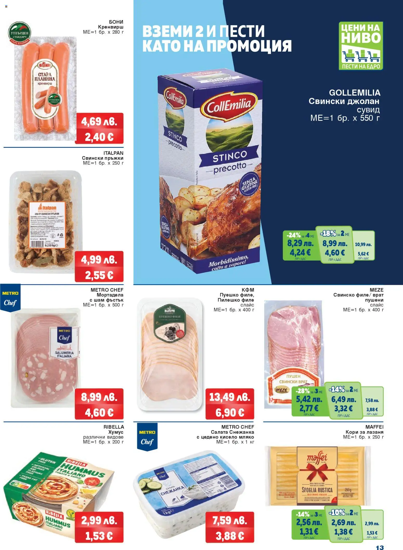 {H1} | Страница: 13 | Продукти: Кисело мляко, Салата, Пуешко, Пилешко