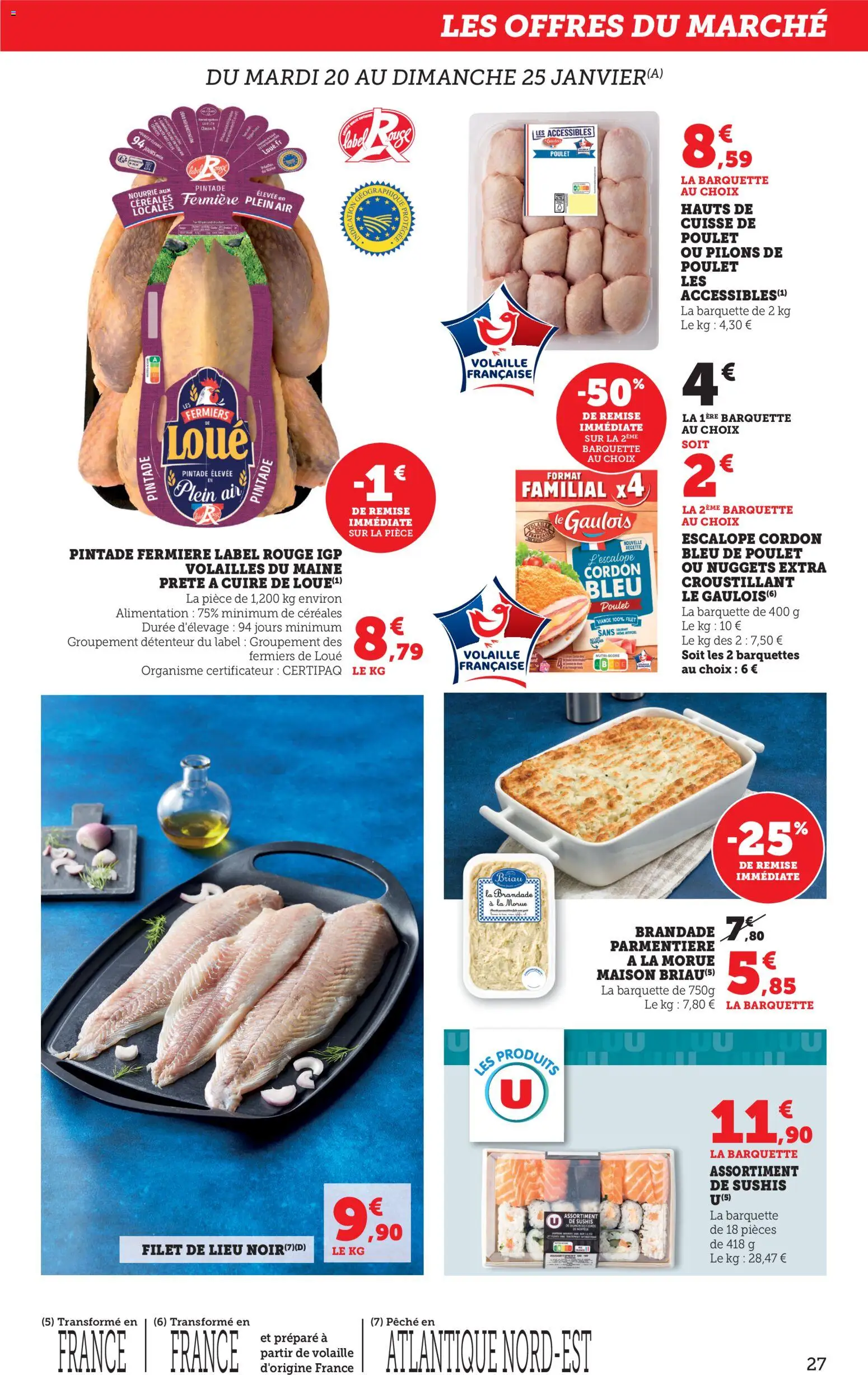 {H1} | Page: 27 | Produits: Pêche, Morue, Cuisse de poulet, Céréales